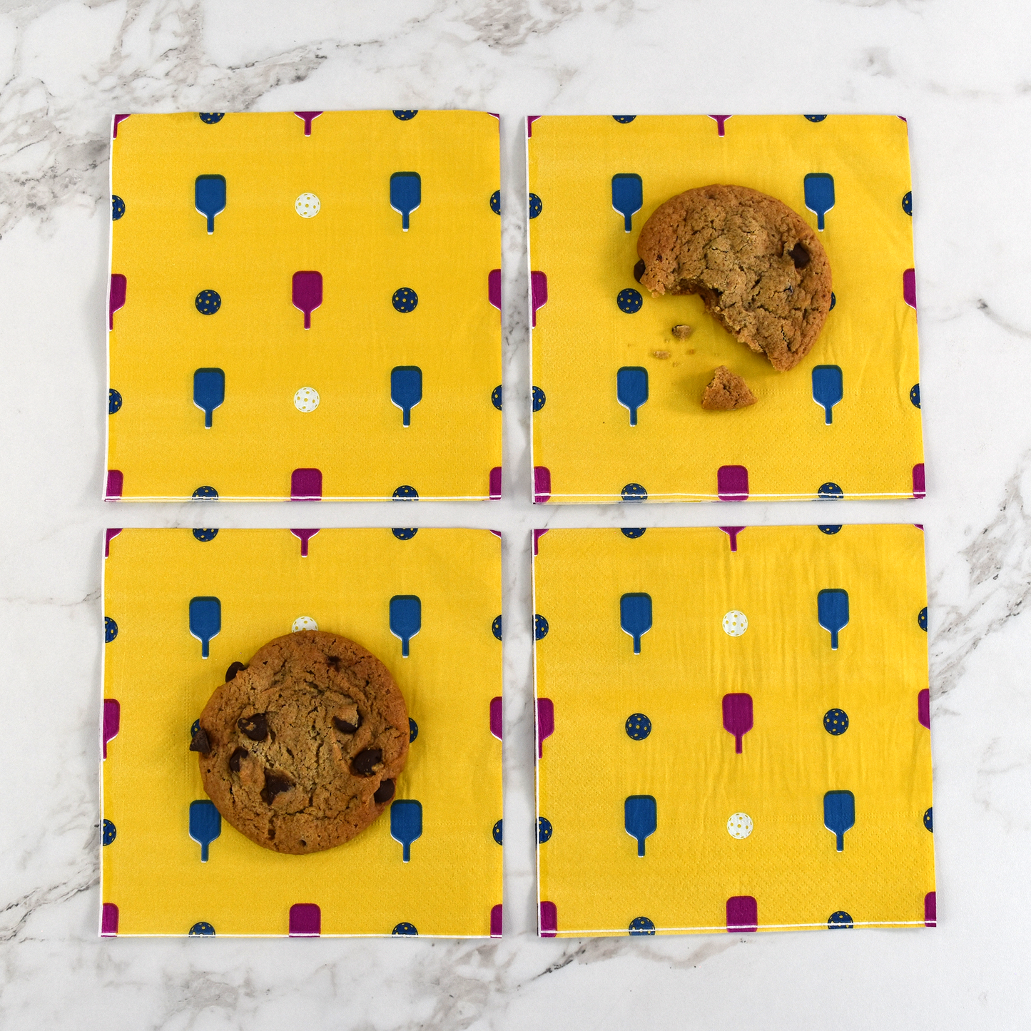 Pickleball Cocktail Napkins (20-Pack) - Yellow