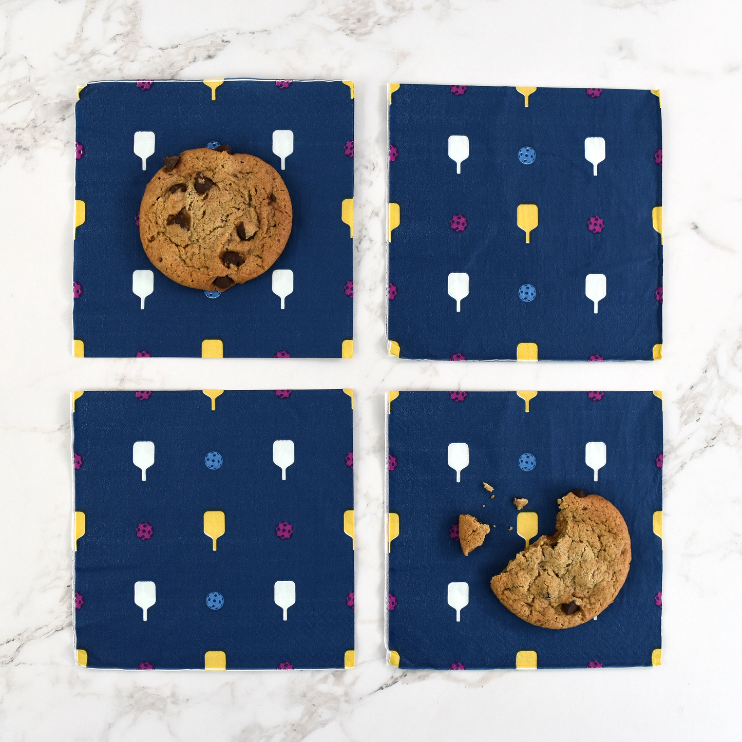 Pickleball Cocktail Napkins (20-Pack) - Navy