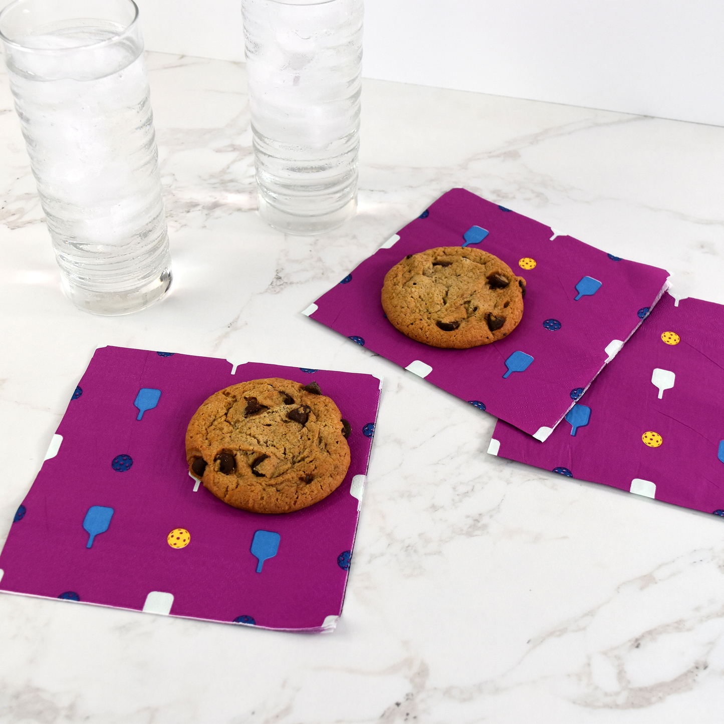 Pickleball Cocktail Napkins (20-Pack) - Plum