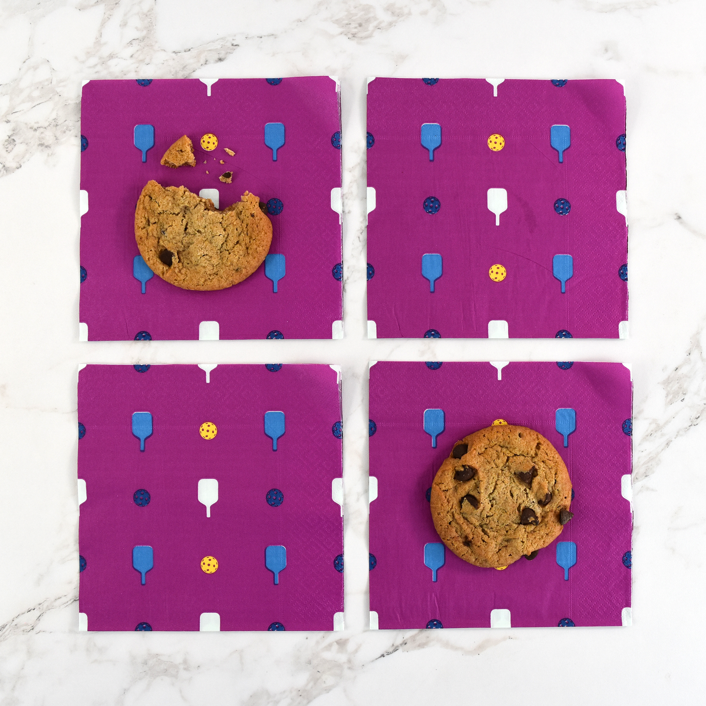 Pickleball Cocktail Napkins (20-Pack) - Plum
