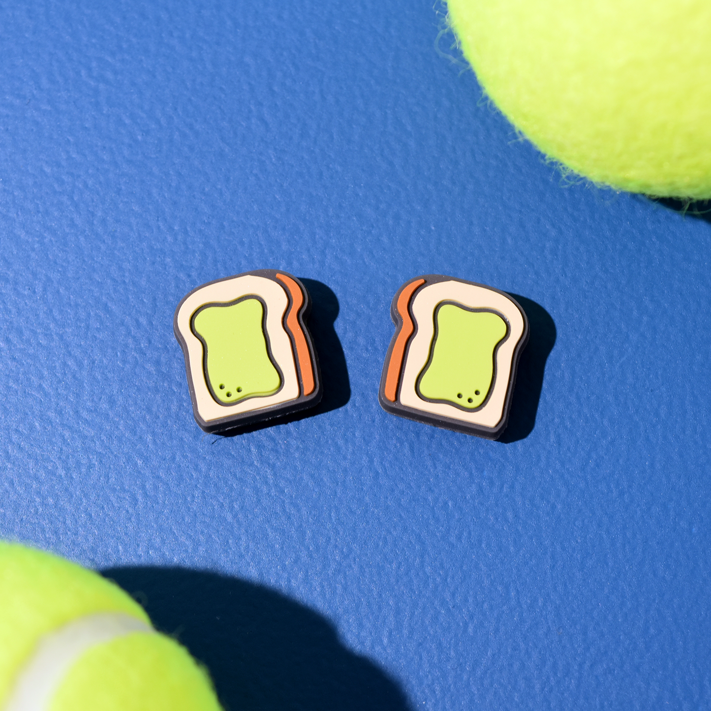 Delicious Dampeners - (2-Pack) Avocado Toast - Food Tennis Vibration Dampener