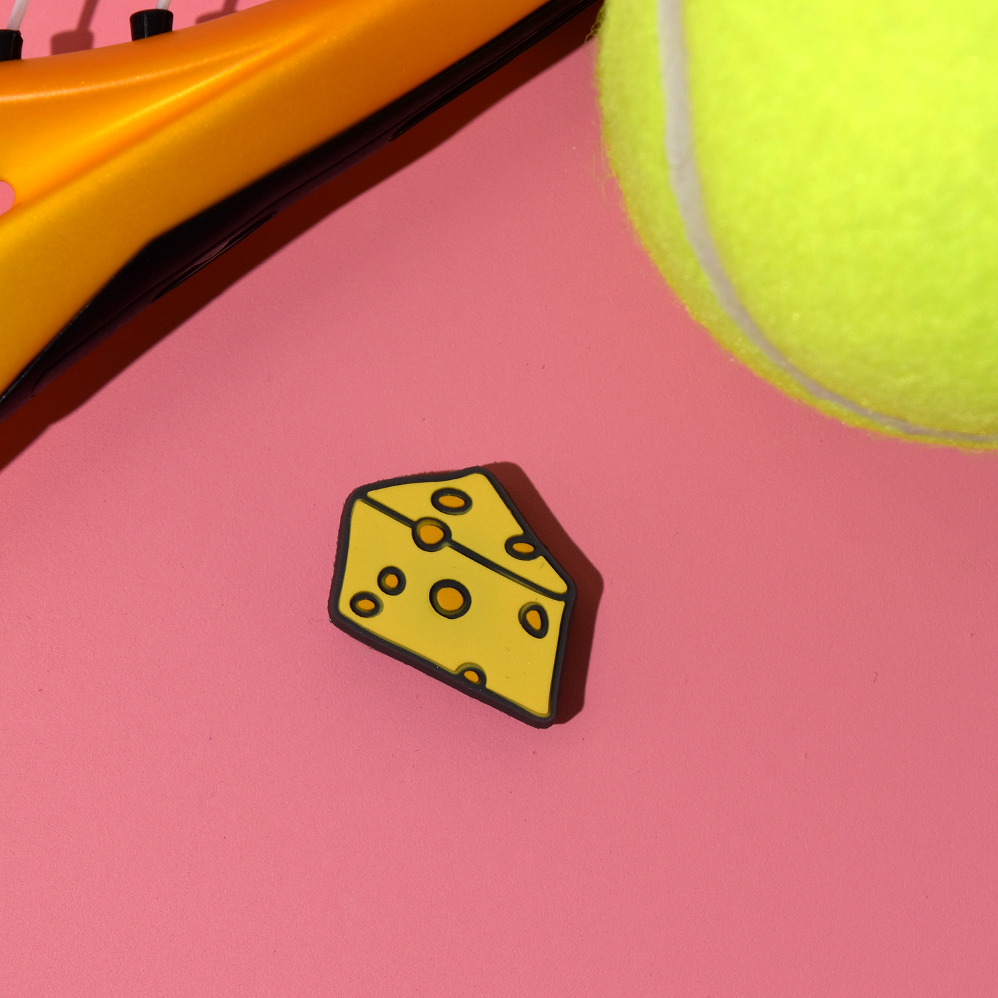 Delicious Dampeners - (2-Pack) Cheese - Food Tennis Vibration Dampener