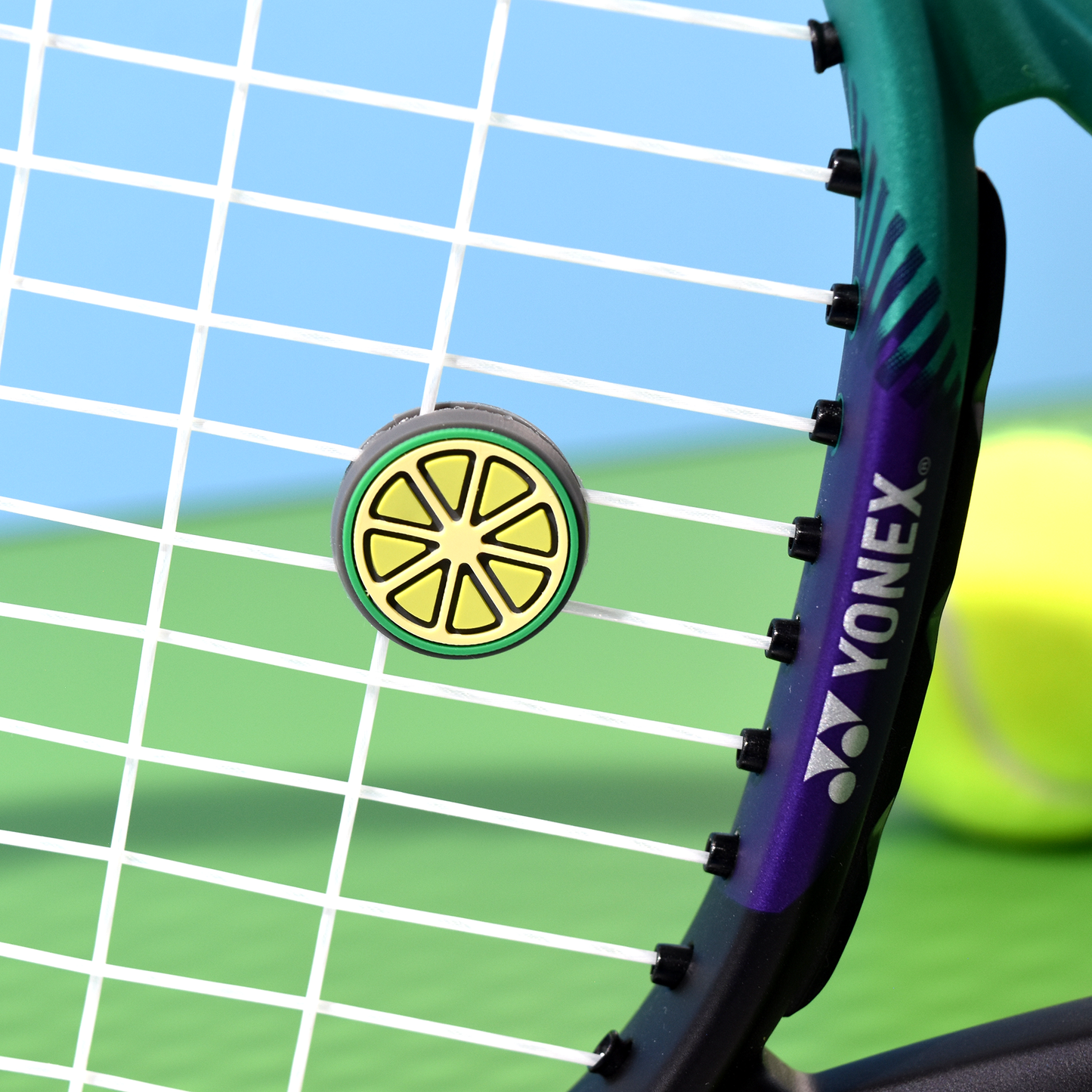 Delicious Dampeners - (2-Pack) Lime - Food Tennis Vibration Dampener