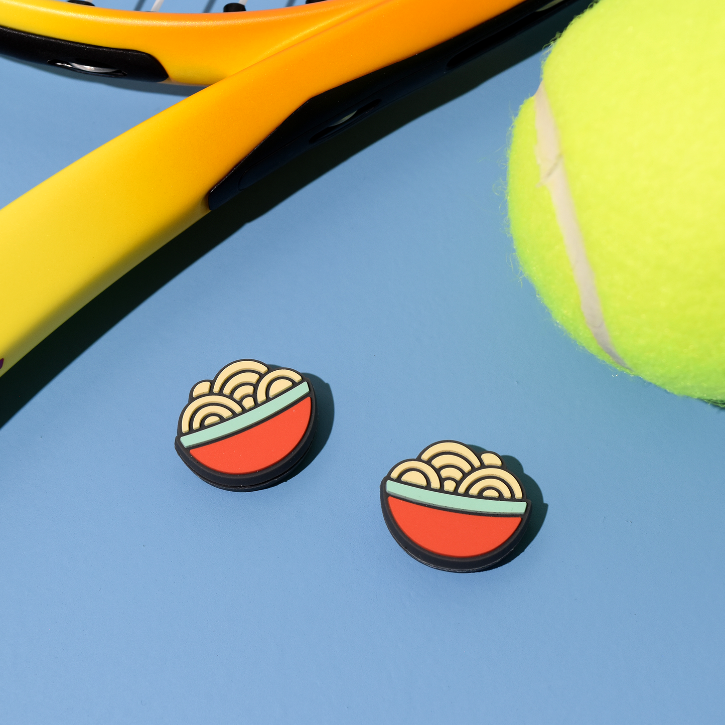 Delicious Dampeners - (2-Pack) Bowl of Noodles - Food Tennis Vibration Dampener