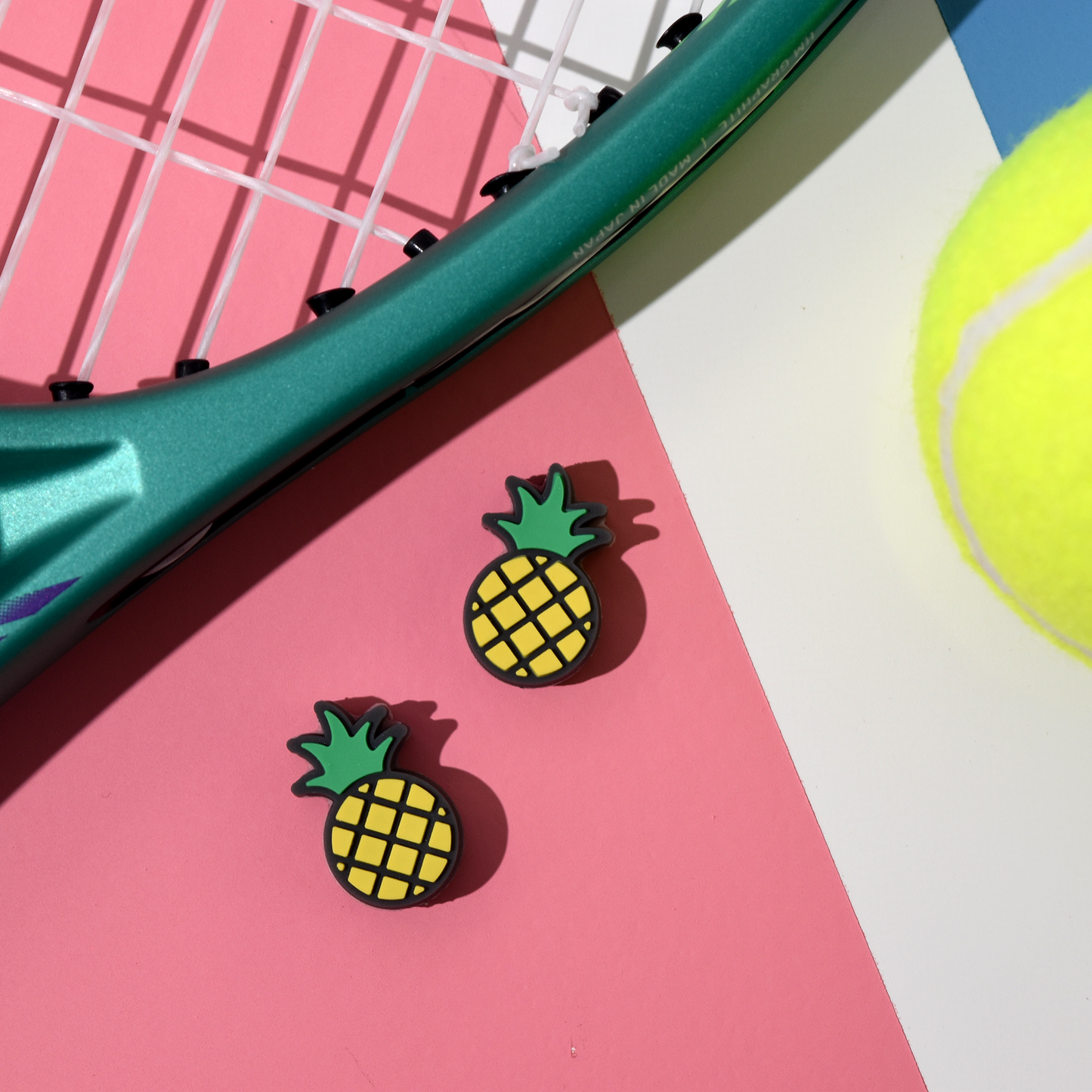 Delicious Dampeners - (2-Pack) Pineapple - Food Tennis Vibration Dampener