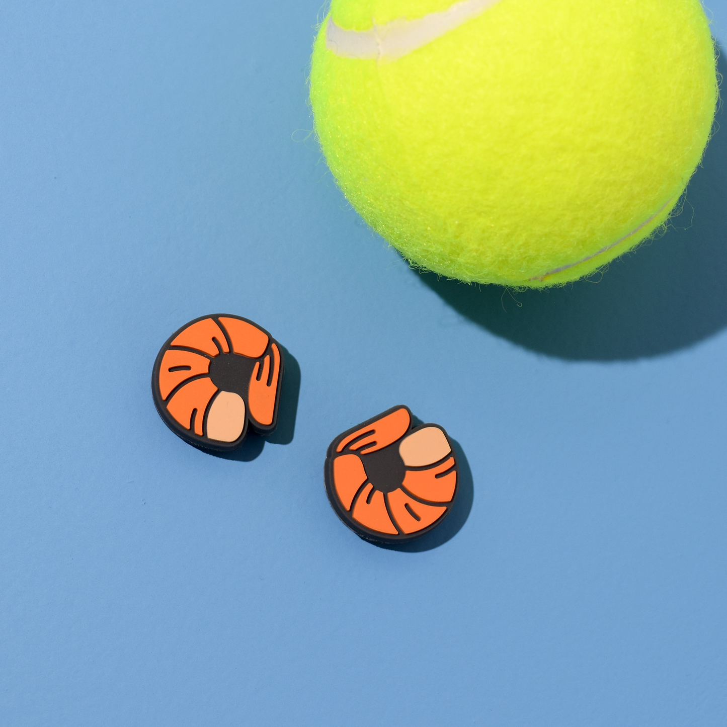 Delicious Dampeners - (2-Pack) Shrimp - Food Tennis Vibration Dampener