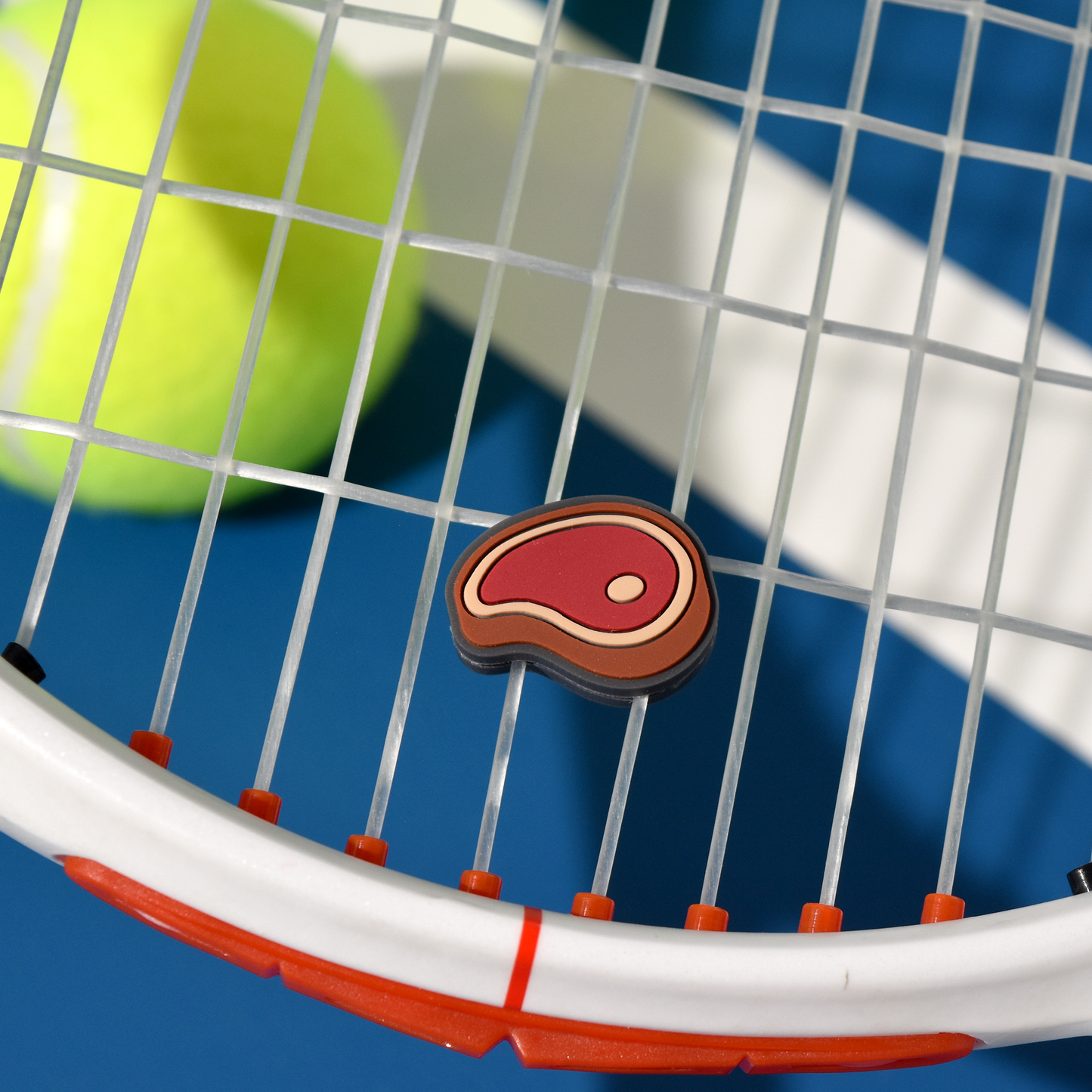 Delicious Dampeners - (2-Pack) Steak - Food Tennis Vibration Dampener