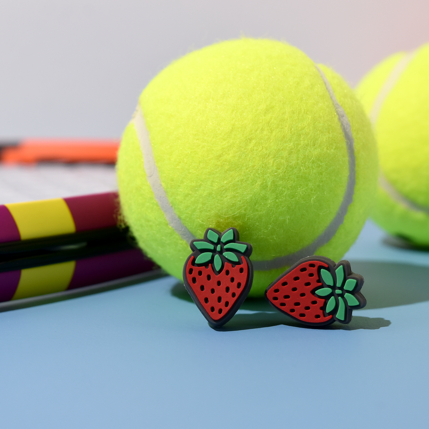 Delicious Dampeners - (2-Pack) Strawberry - Food Tennis Vibration Dampener
