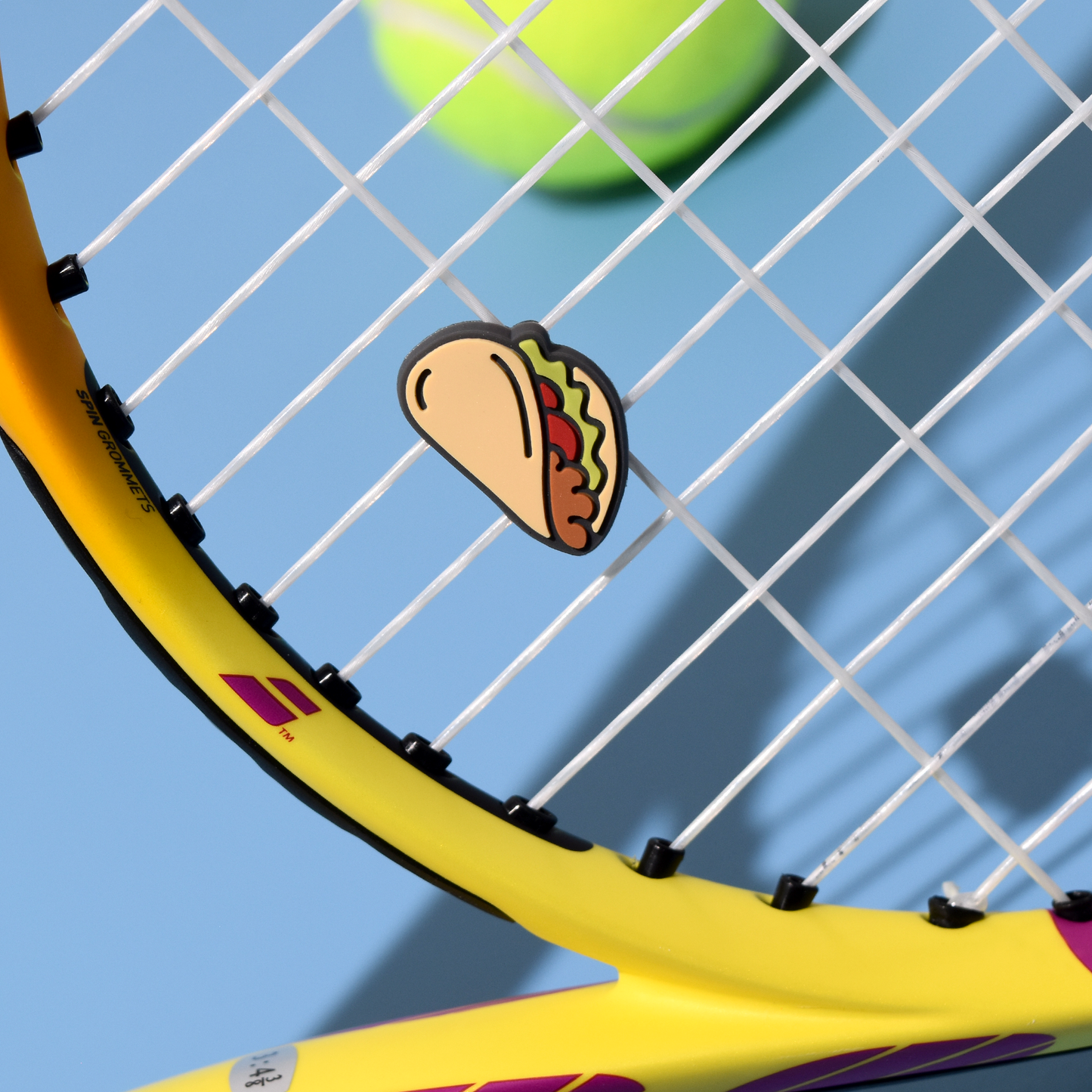 Delicious Dampeners - (2-Pack) Taco - Food Tennis Vibration Dampener