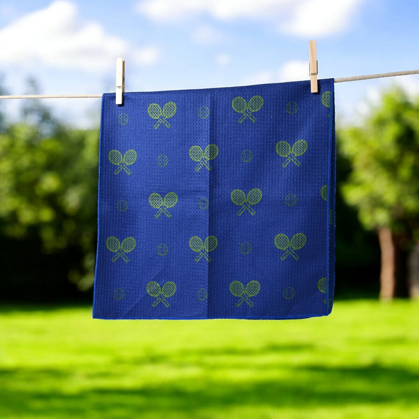 Tennis Dish Towel - Night Match Blue