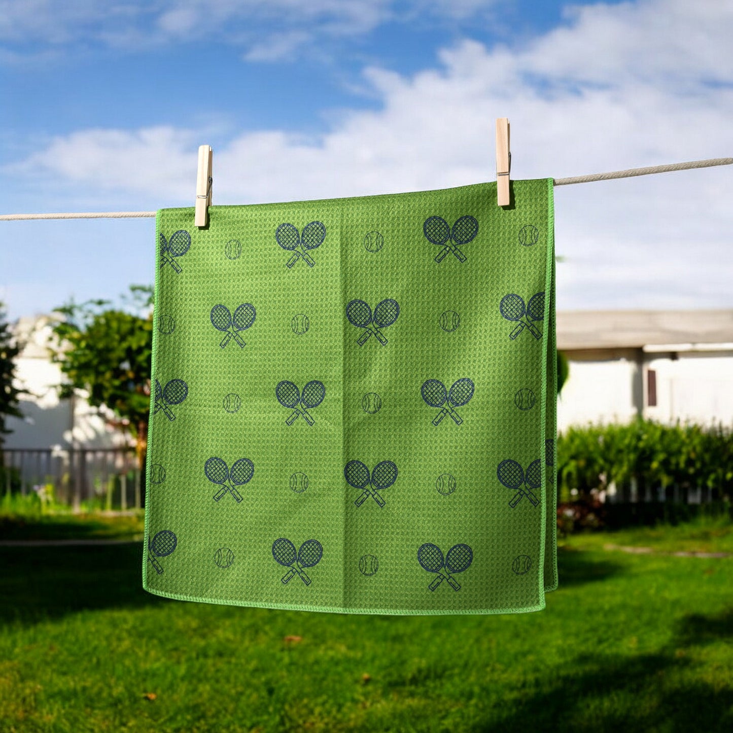 Tennis Dish Towel - Grass Court Green