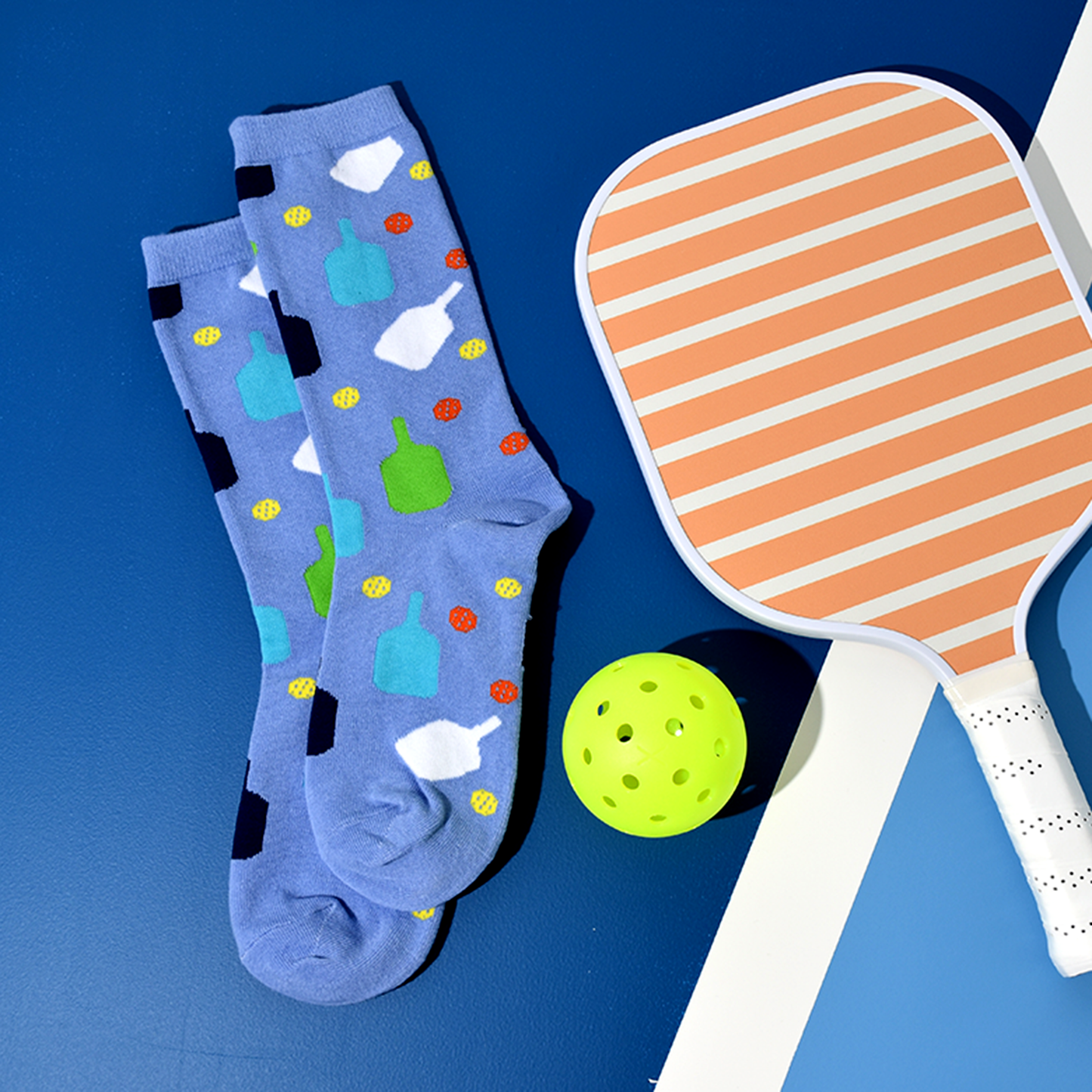 Men's Pickleball Dress Socks - Light Blue
