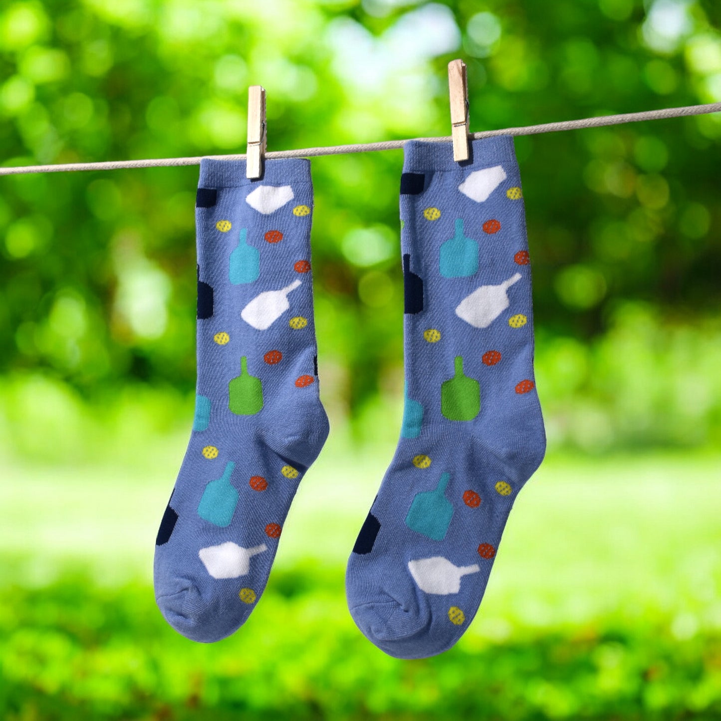Men's Pickleball Dress Socks - Light Blue