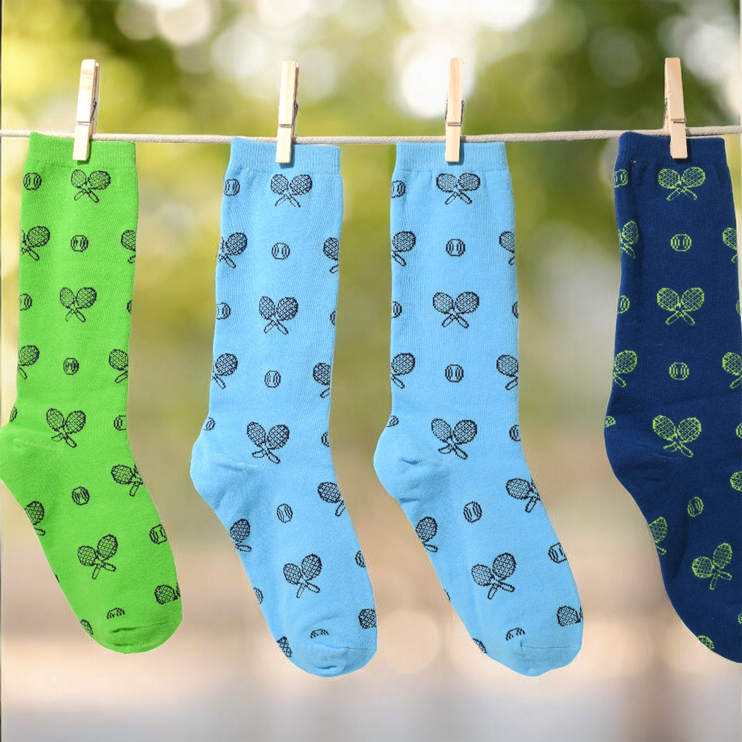 Men's Tennis Dress Socks - Night Match Blue