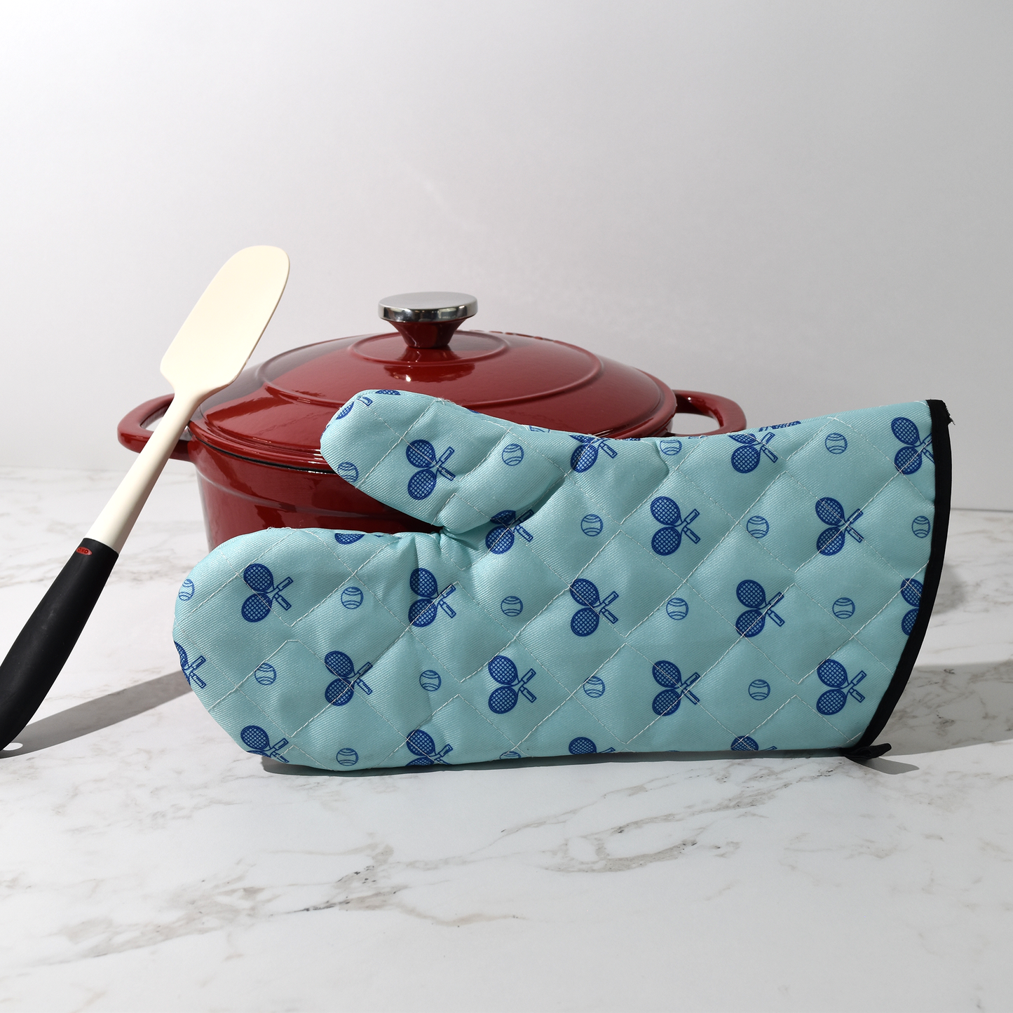 Tennis Oven Mitt - Clear Skies Blue