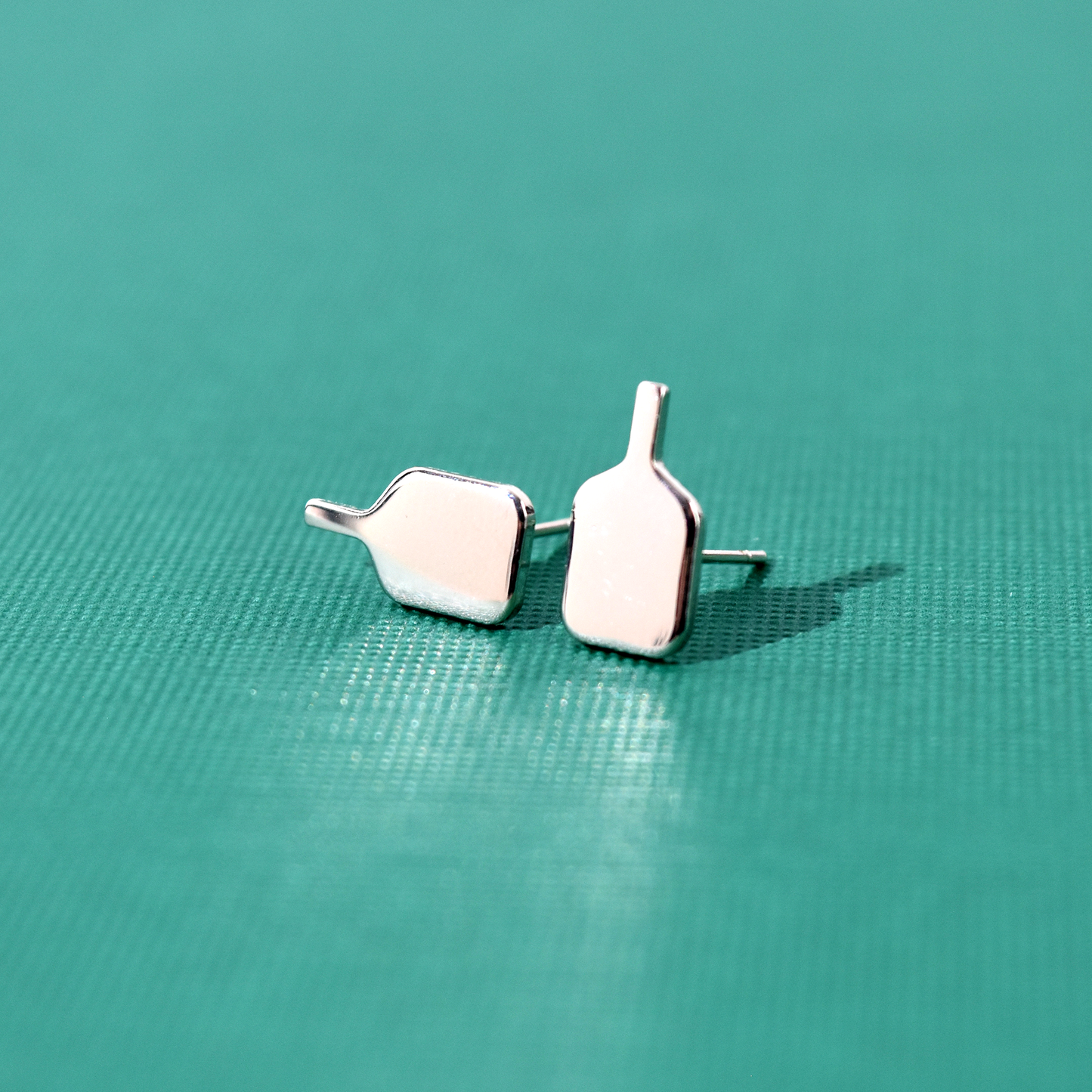 Pickleball Paddle Earrings - Silver