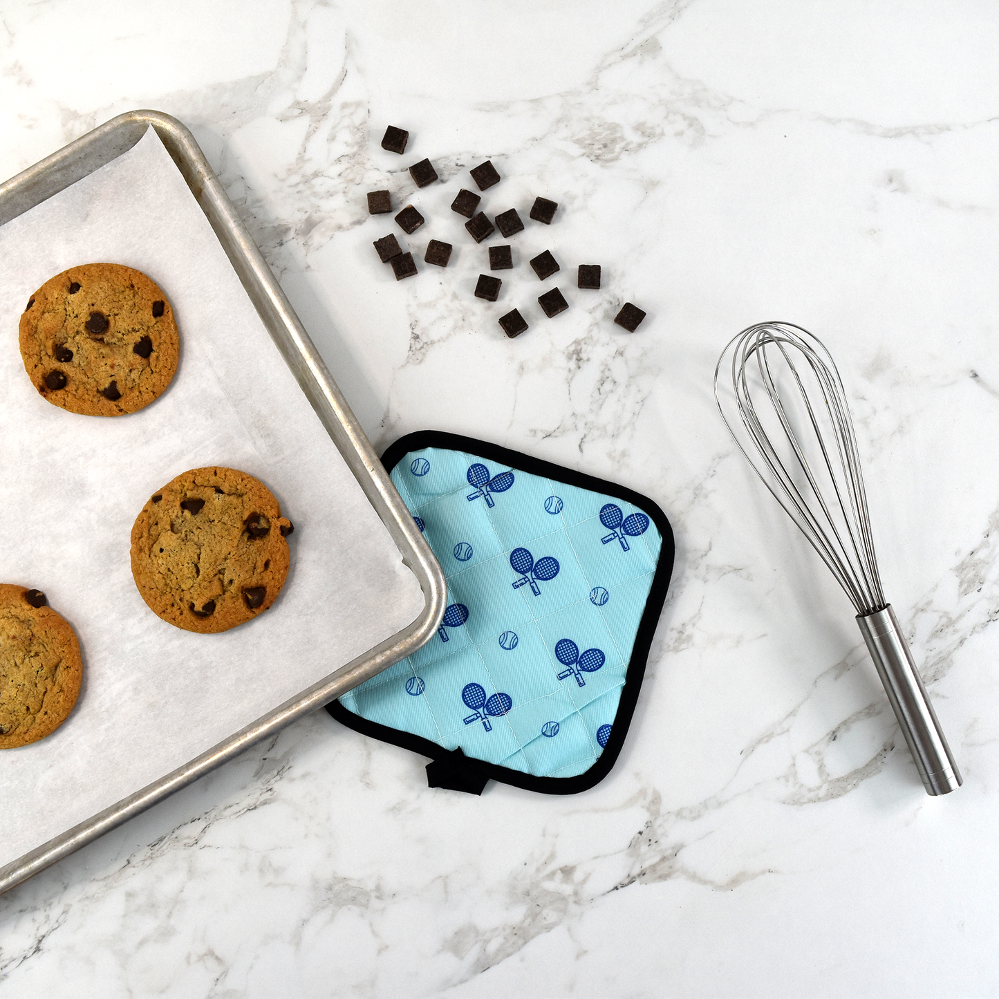 Tennis Pot Holder - Clear Skies Blue