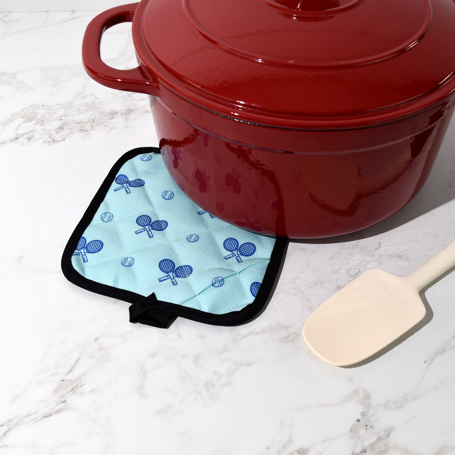Tennis Pot Holder - Clear Skies Blue