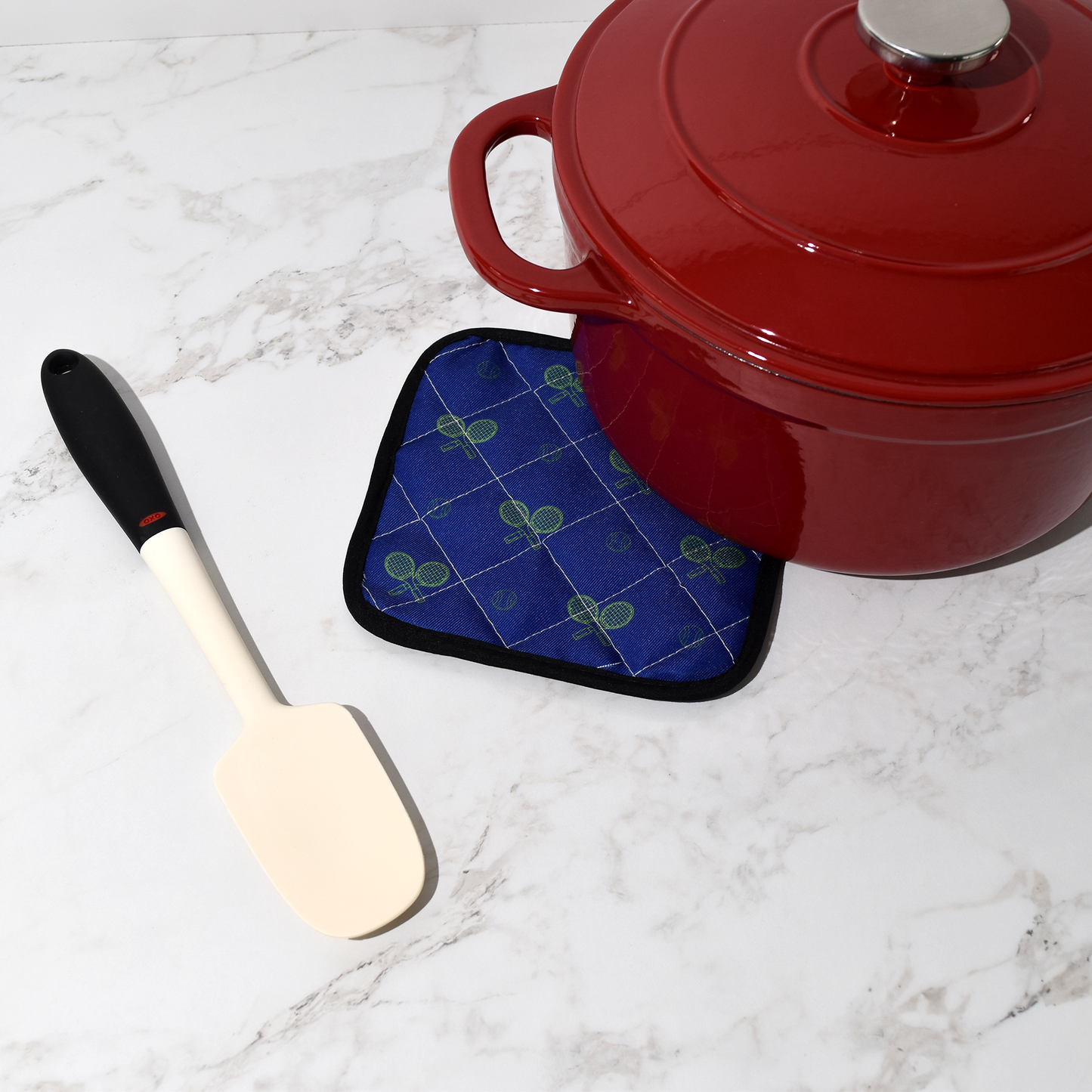 Tennis Pot Holder - Night Match Blue