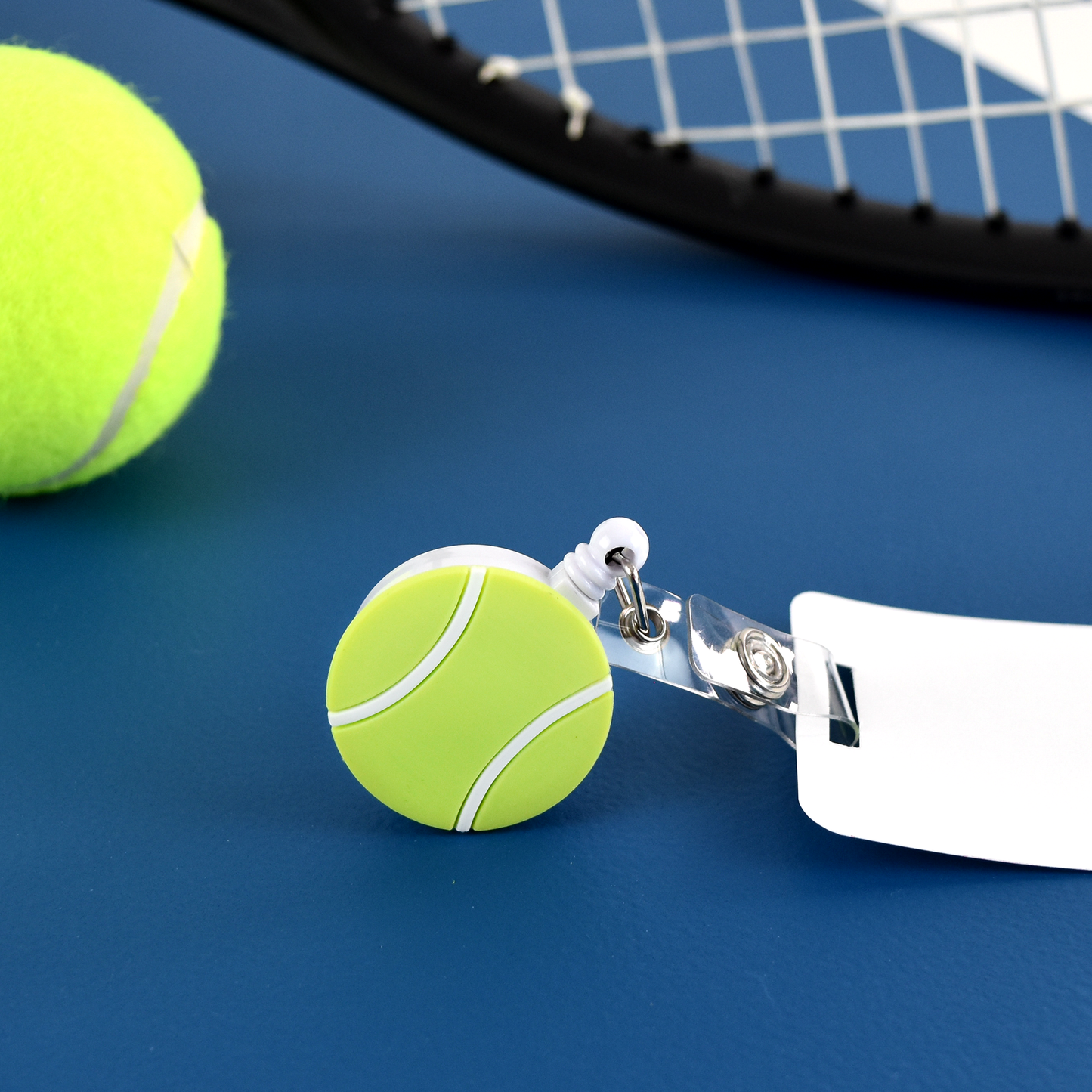 Tennis Ball Retractable Badge Holder