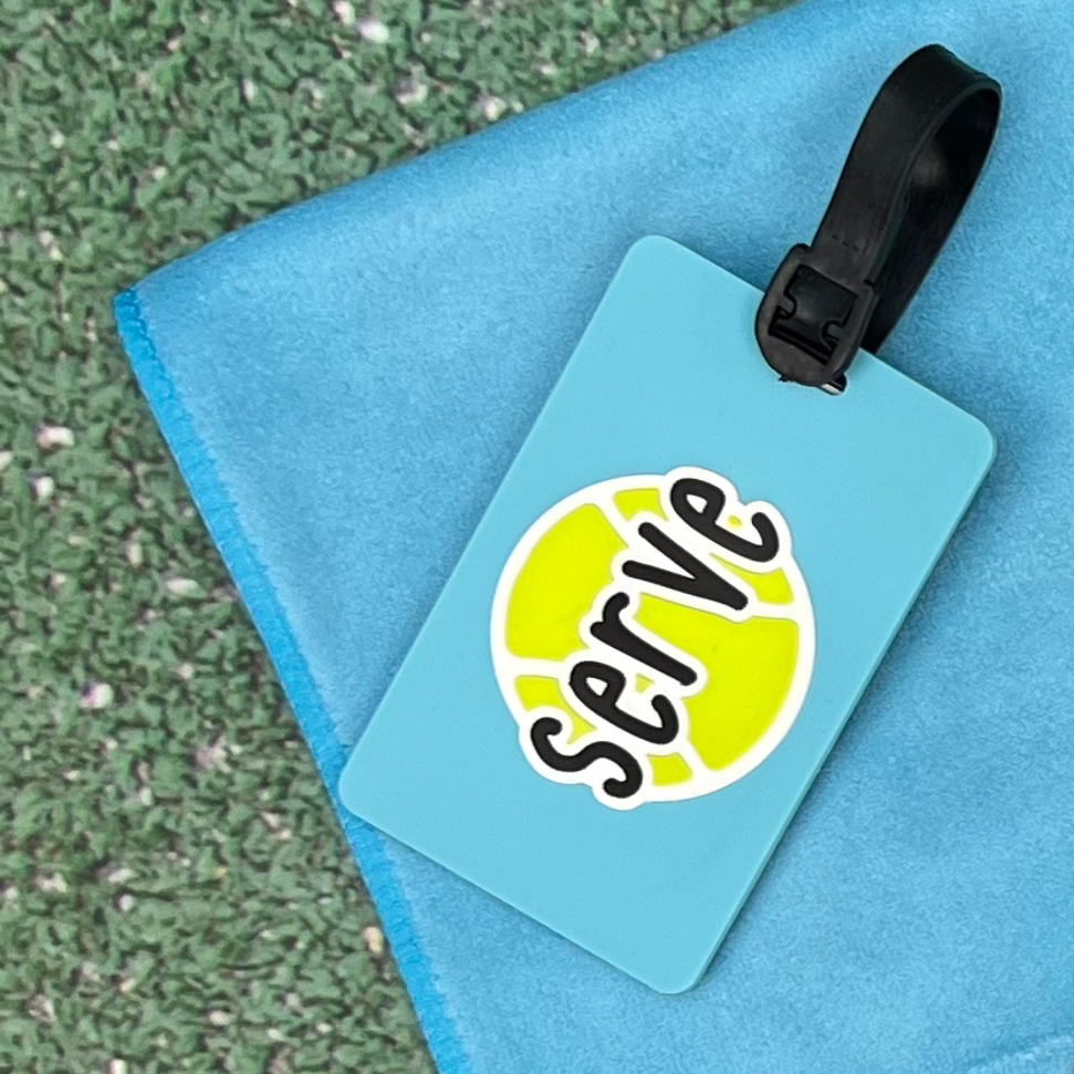 Tennis Bag Tag - Serve - Teal