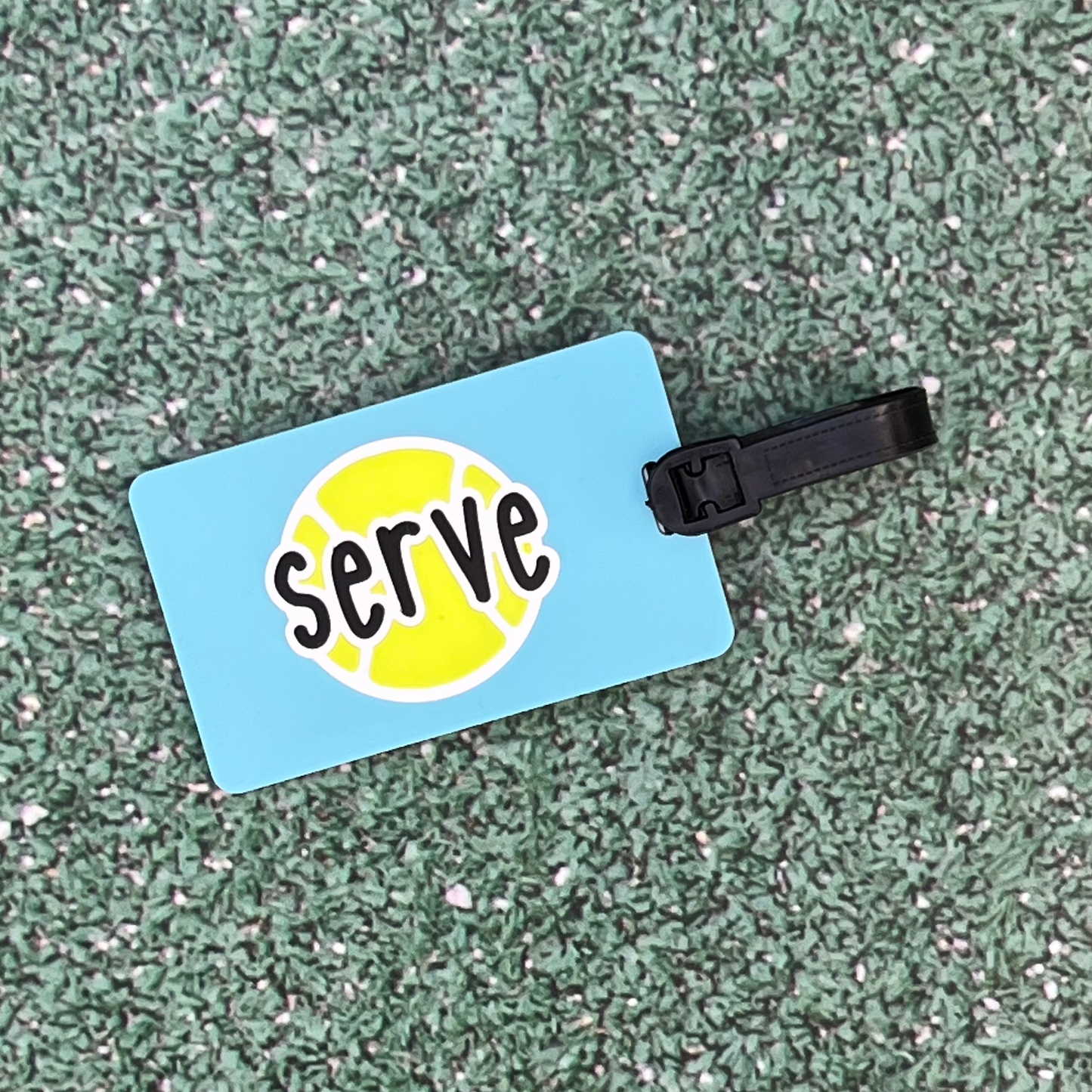 Tennis Bag Tag - Serve - Teal