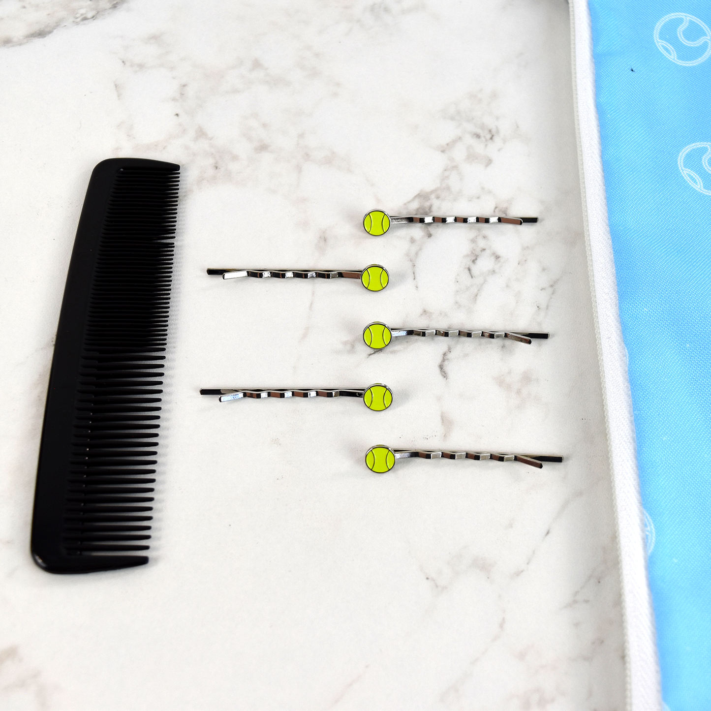 Tennis Hair Pins (5-Pack) - Green