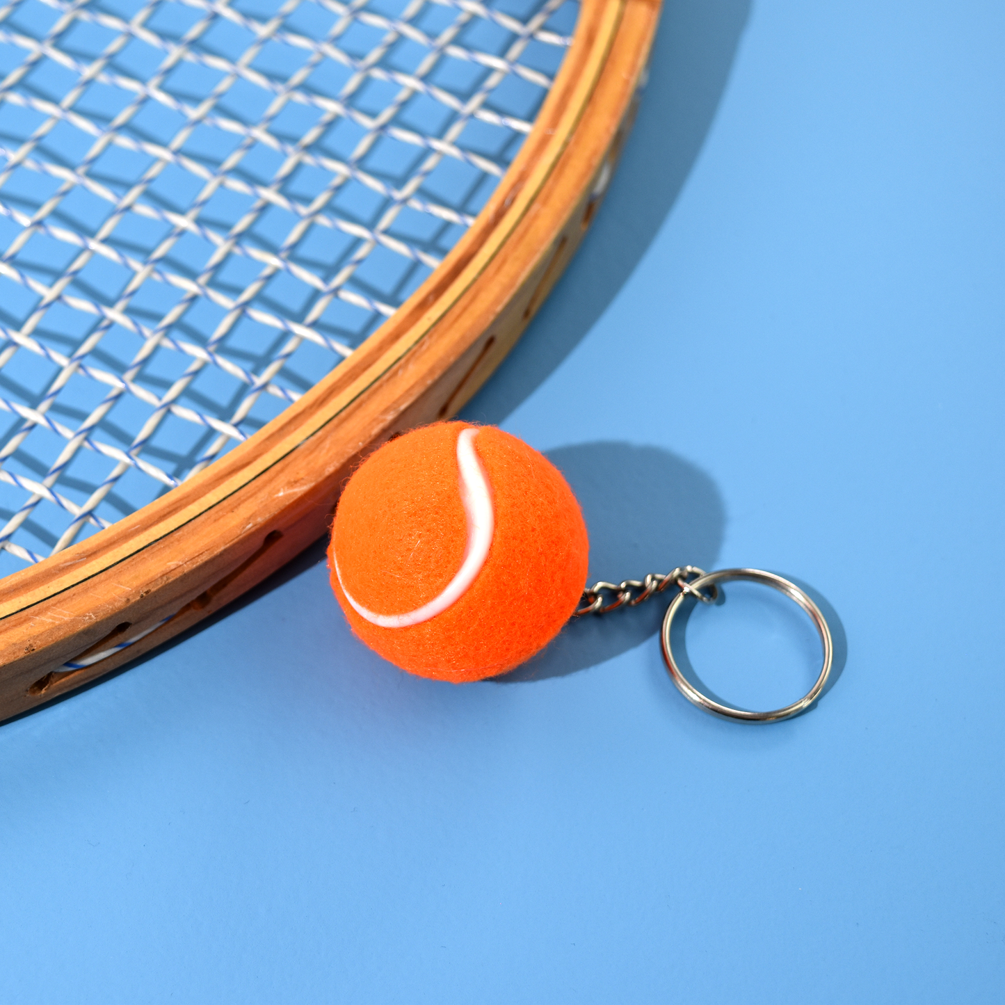 Tennis Ball Keychain - Orange
