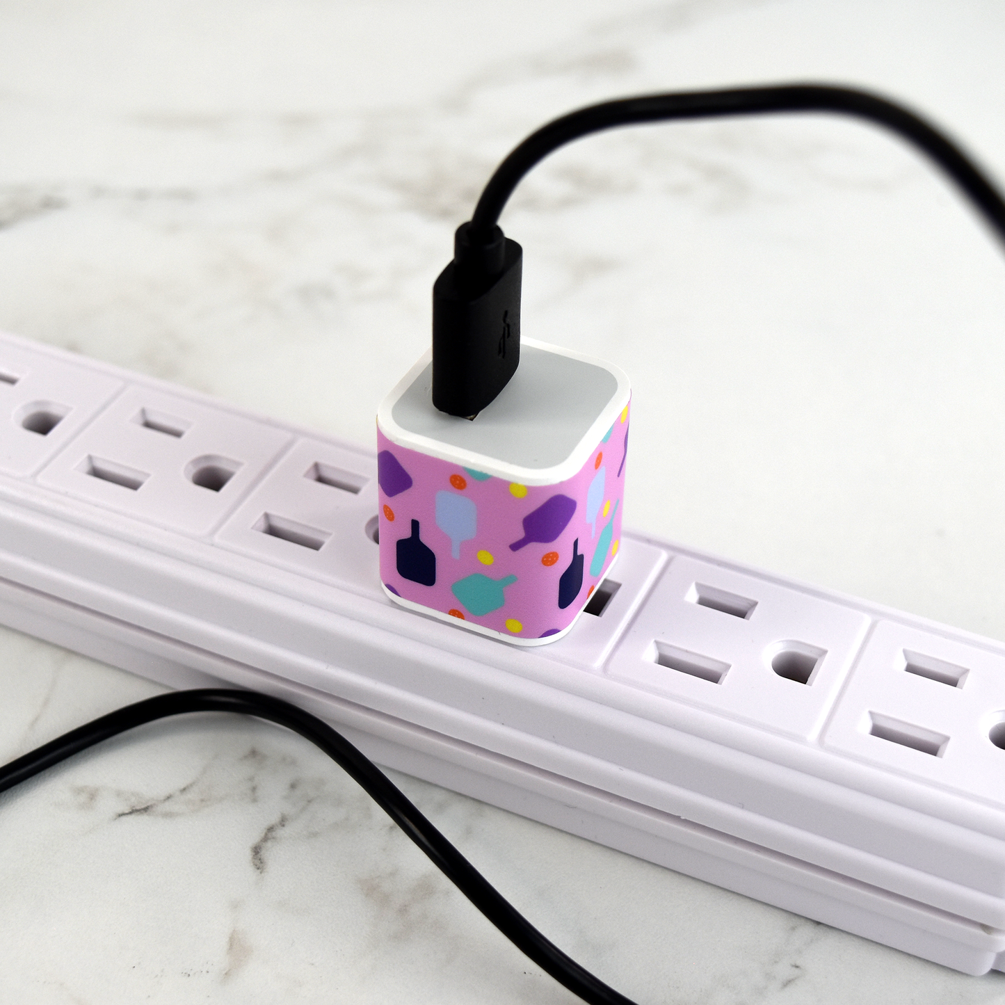 Pickleball USB Adaptor Plug - Pink