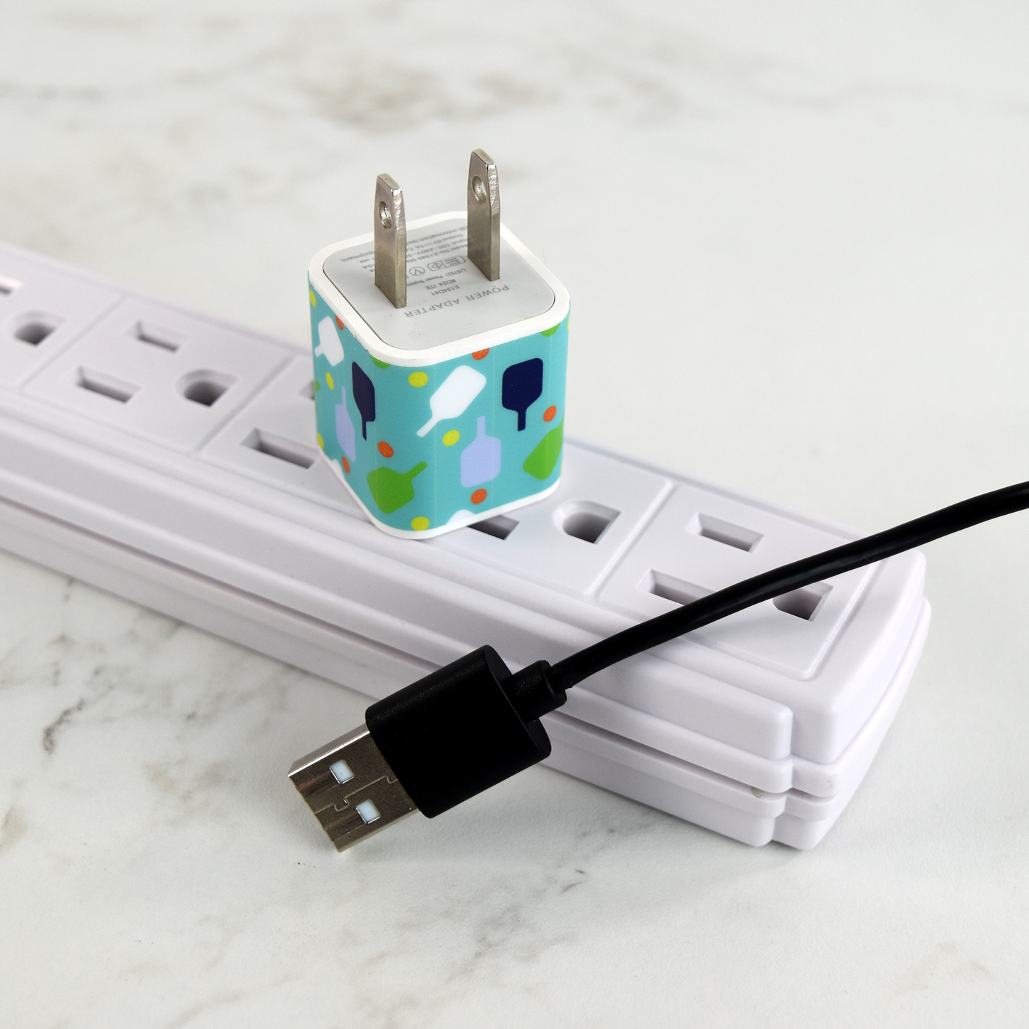 Pickleball USB Adaptor Plug - Teal