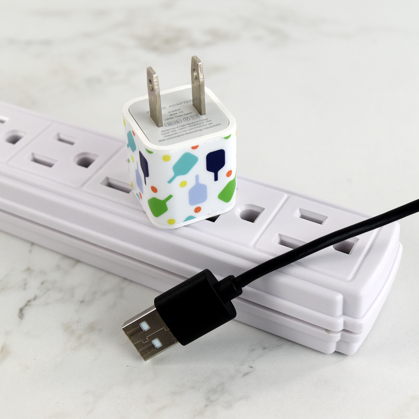Pickleball USB Adaptor Plug - White