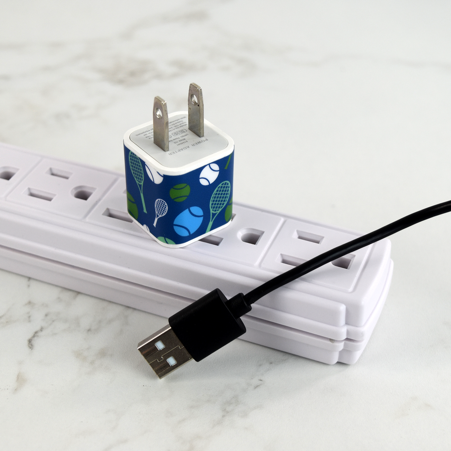 Tennis USB Adaptor Plug - Blue