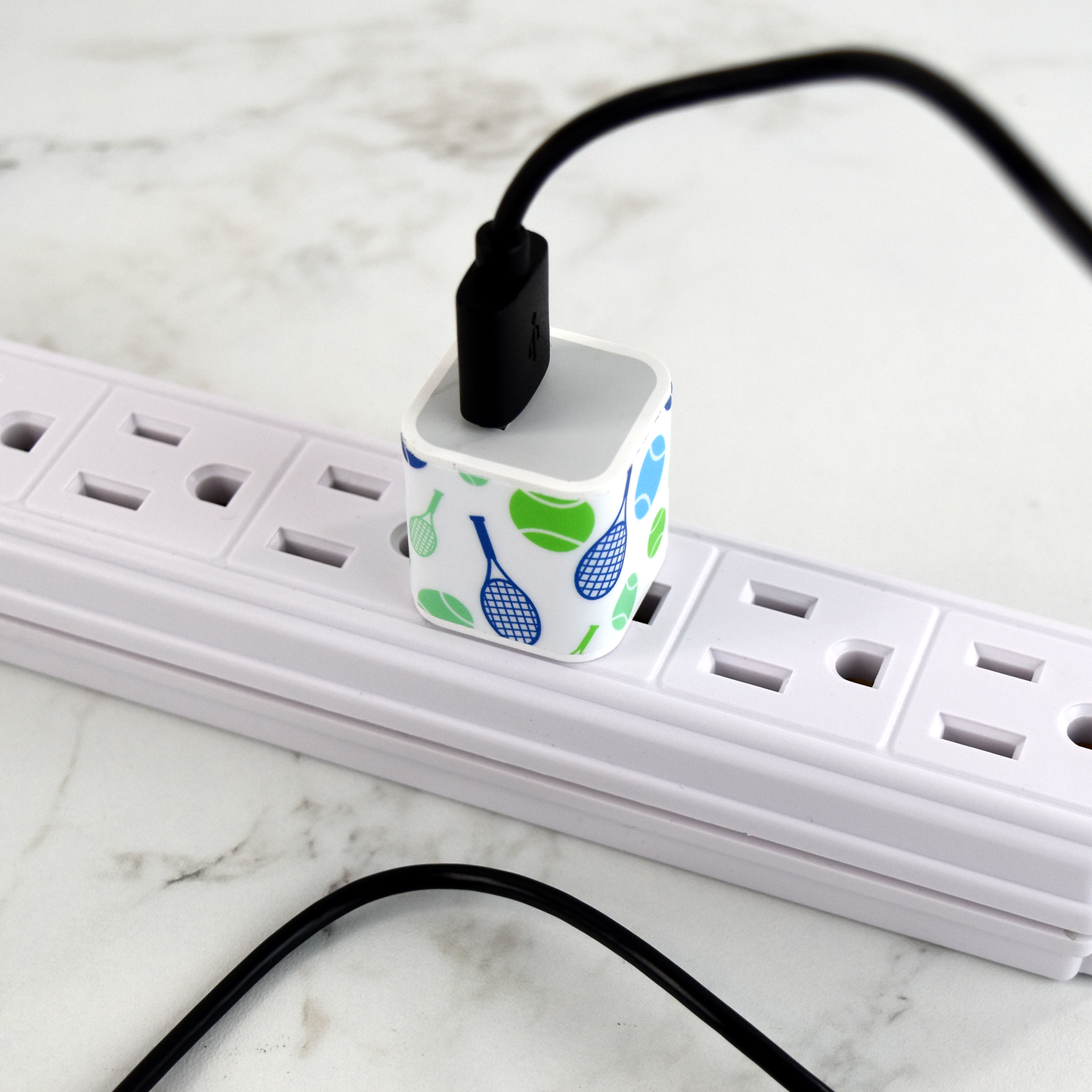 Tennis USB Adaptor Plug - White
