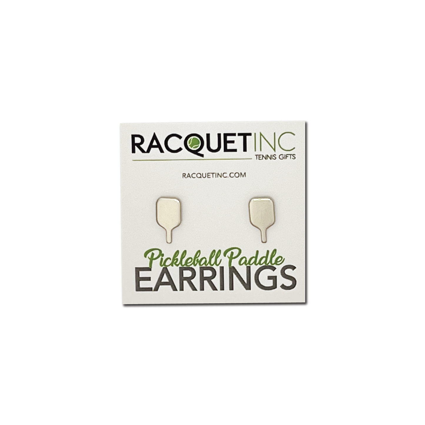 Pickleball Paddle Earrings - Silver