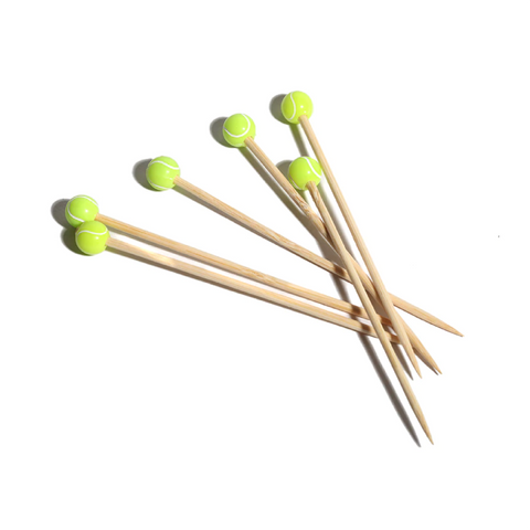 Tennis Ball Cocktail Picks - Racquet Inc Tennis Gifts