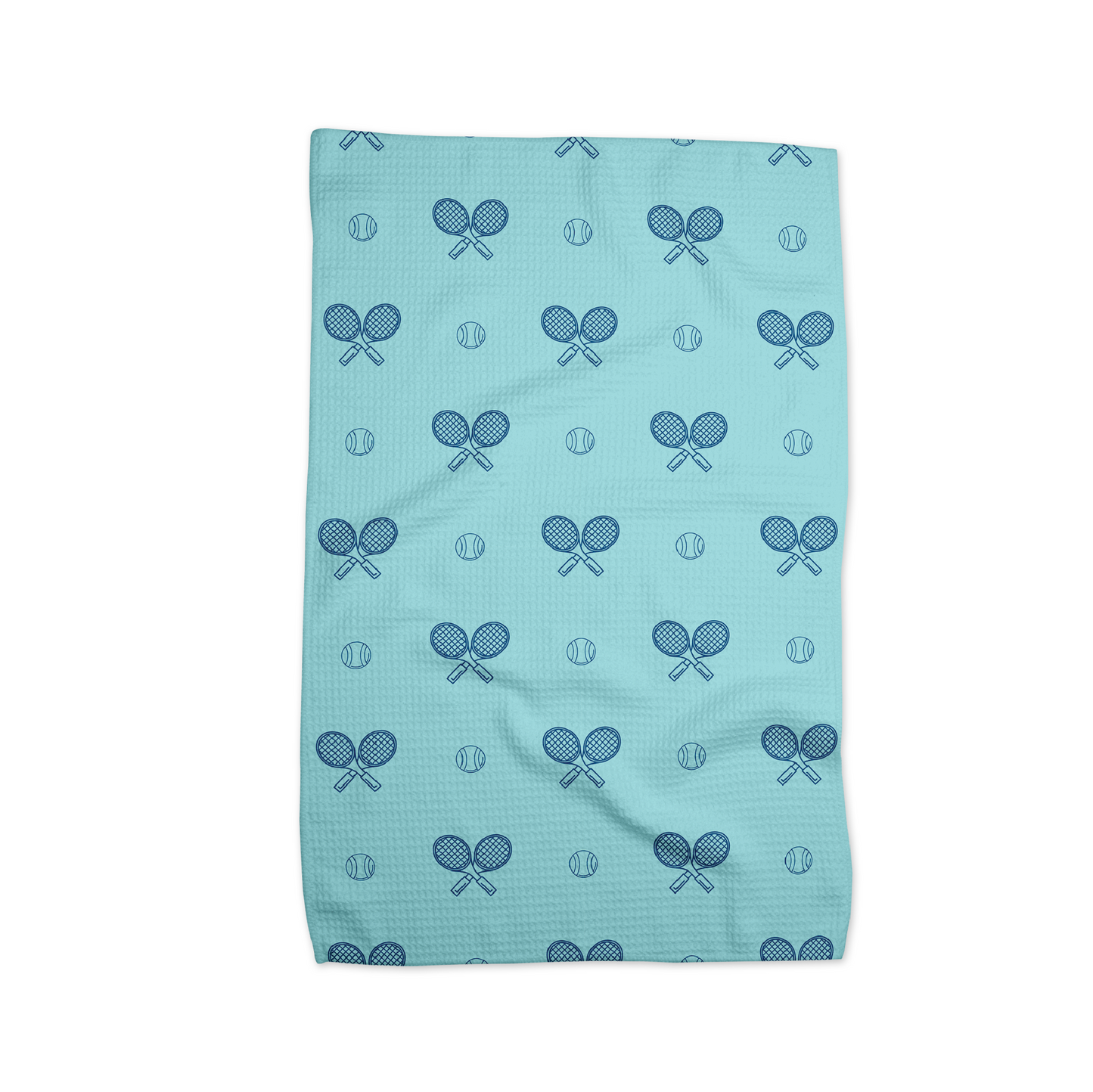 Tennis Dish Towel - Clear Skies Blue - Racquet (Racket) Inc Tennis Gifts