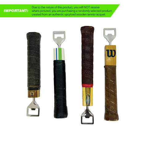 Four Wooden Tennis Racquet Beer Bottle Opener
