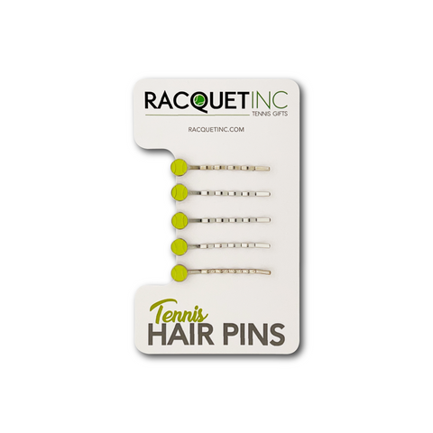 Tennis Hair Pins Green