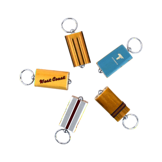 Antique wooden tennis racquet keychains — handmade tennis gifts upcycled from real vintage racquets