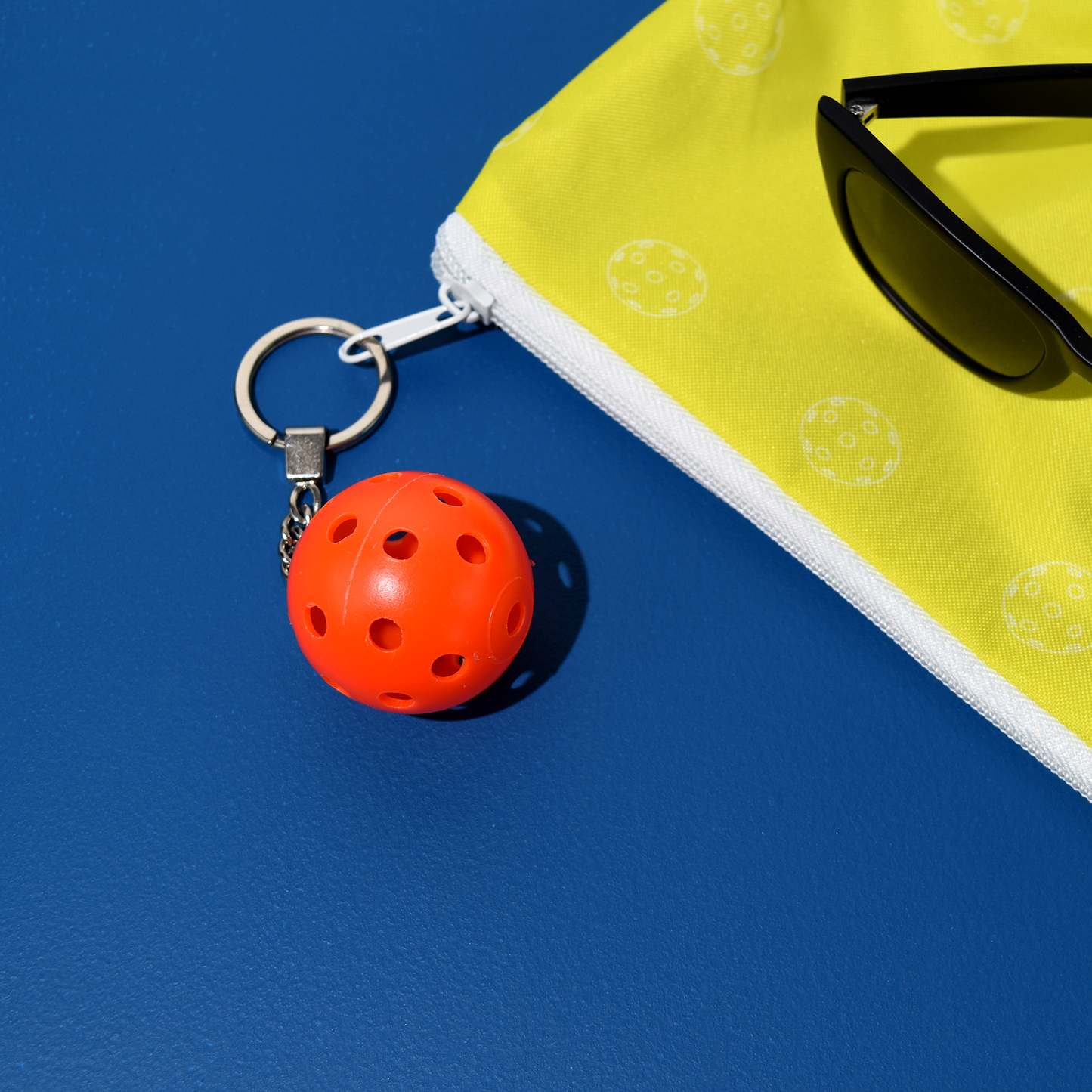 3D Pickleball Keychain - Orange