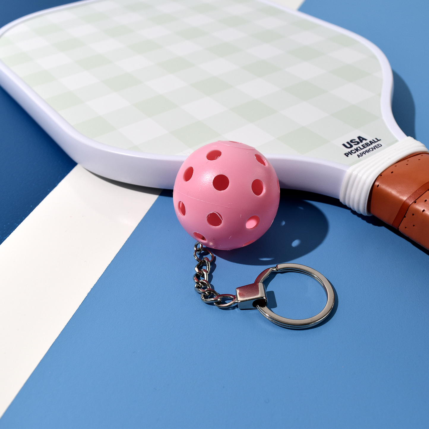 3D Pickleball Keychain - Pink