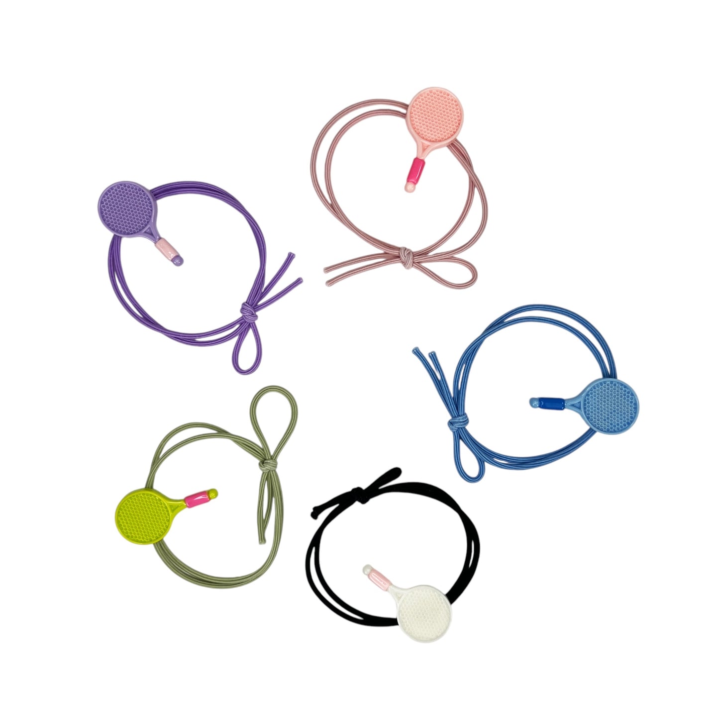 Tennis Racquet Hair Ties (5-Pack)
