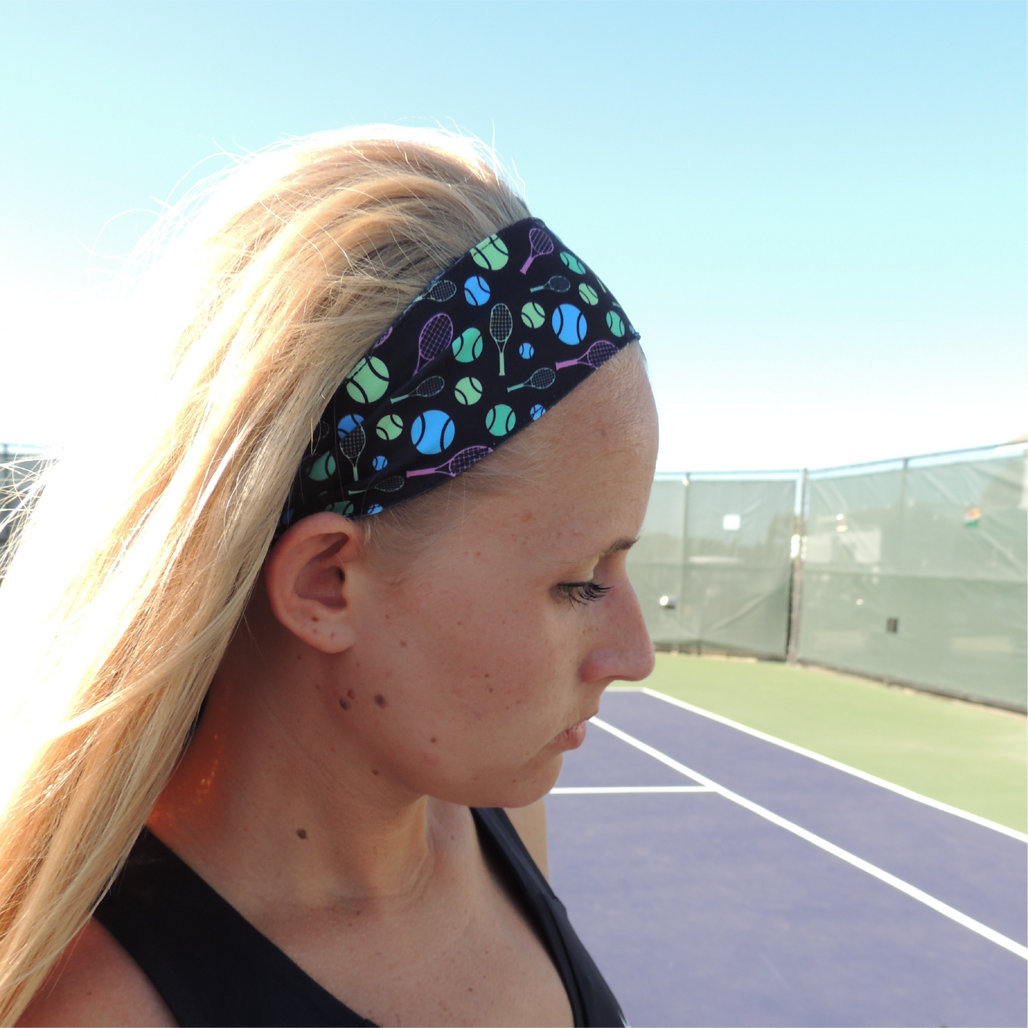 Tennis Headband Tie - Black