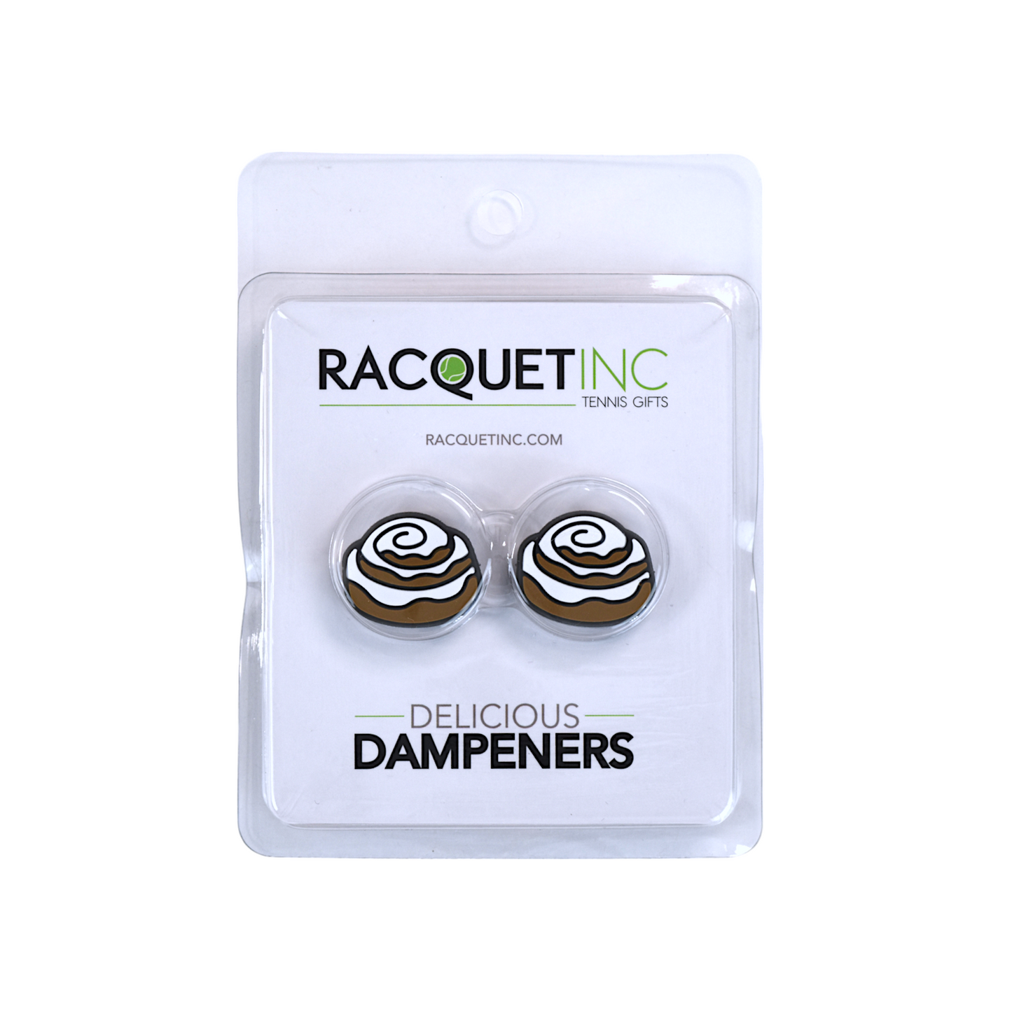 Delicious Dampeners - (2-Pack) Cinnamon Roll - Food Tennis Vibration Dampener