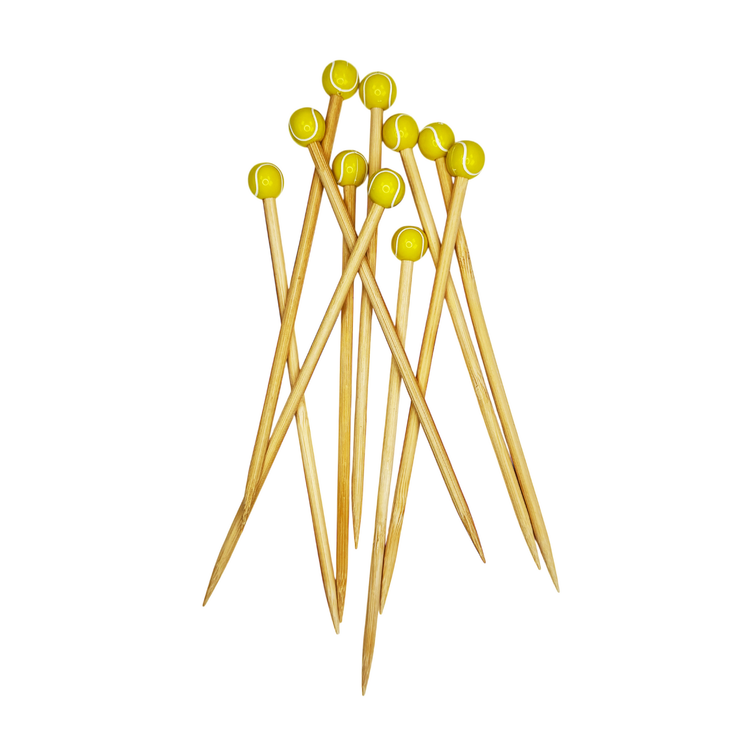 tennis cocktail picks 20-pack — tennis-themed garnish picks for cocktails and home bar