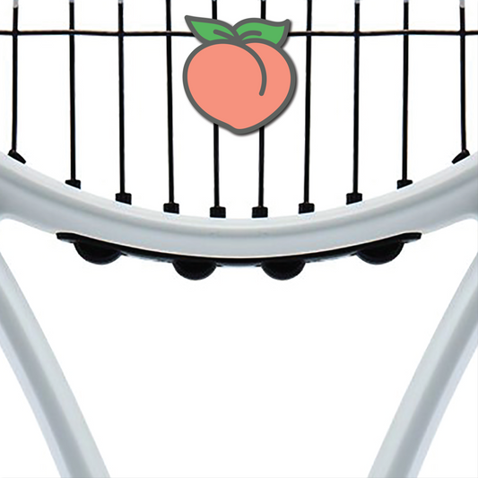 Delicious Dampeners - (2-Pack) Peach - Food Tennis Vibration Dampener