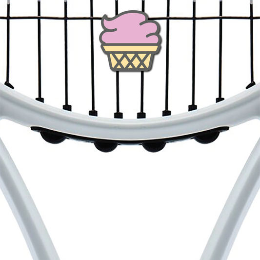 Delicious Dampeners - (2-Pack) Ice Cream Cone - Food Tennis Vibration Dampener