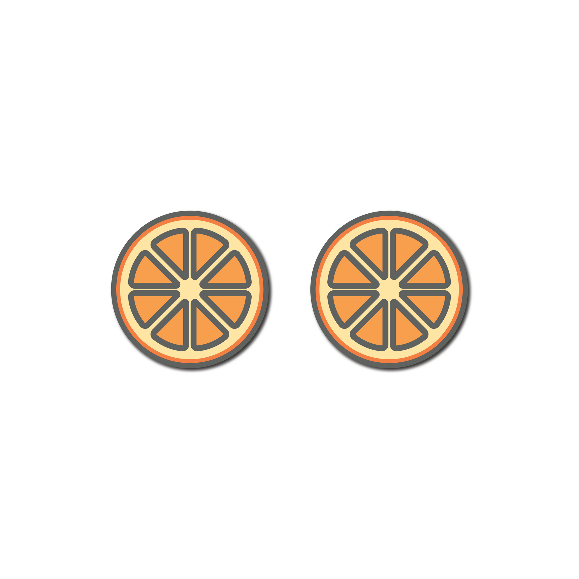 Delicious Dampeners - (2-Pack) Orange - Food Tennis Vibration Dampener