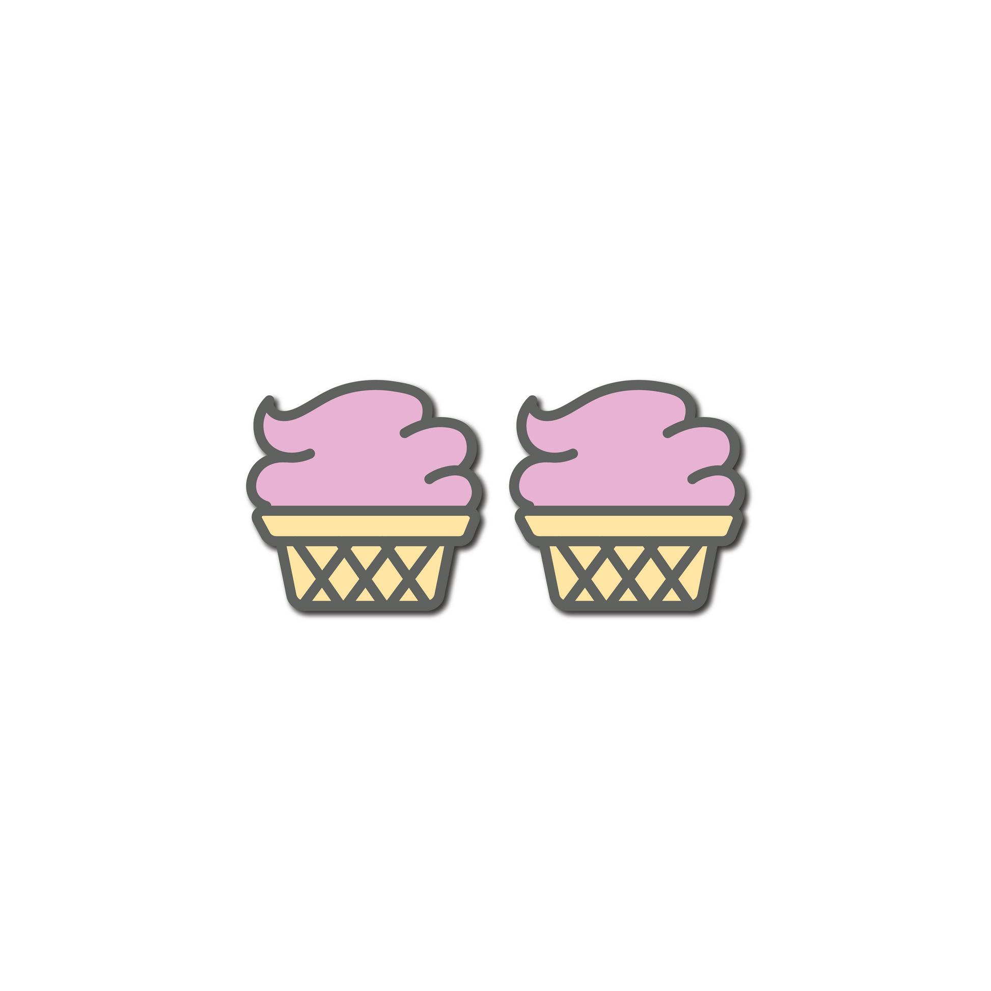 Delicious Dampeners - (2-Pack) Ice Cream Cone - Food Tennis Vibration Dampener