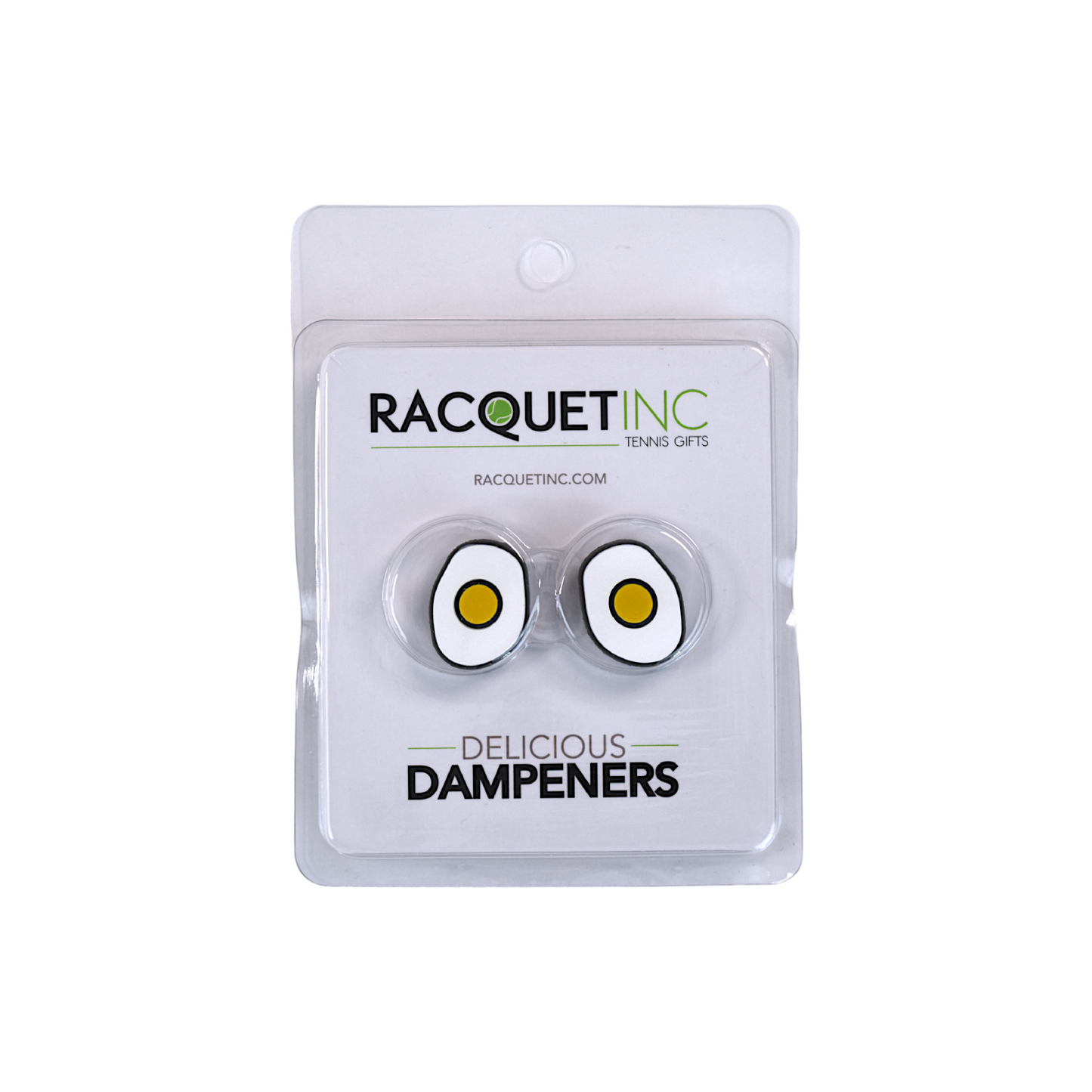 Delicious Dampeners - (2-Pack) Fried Egg - Food Tennis Vibration Dampener